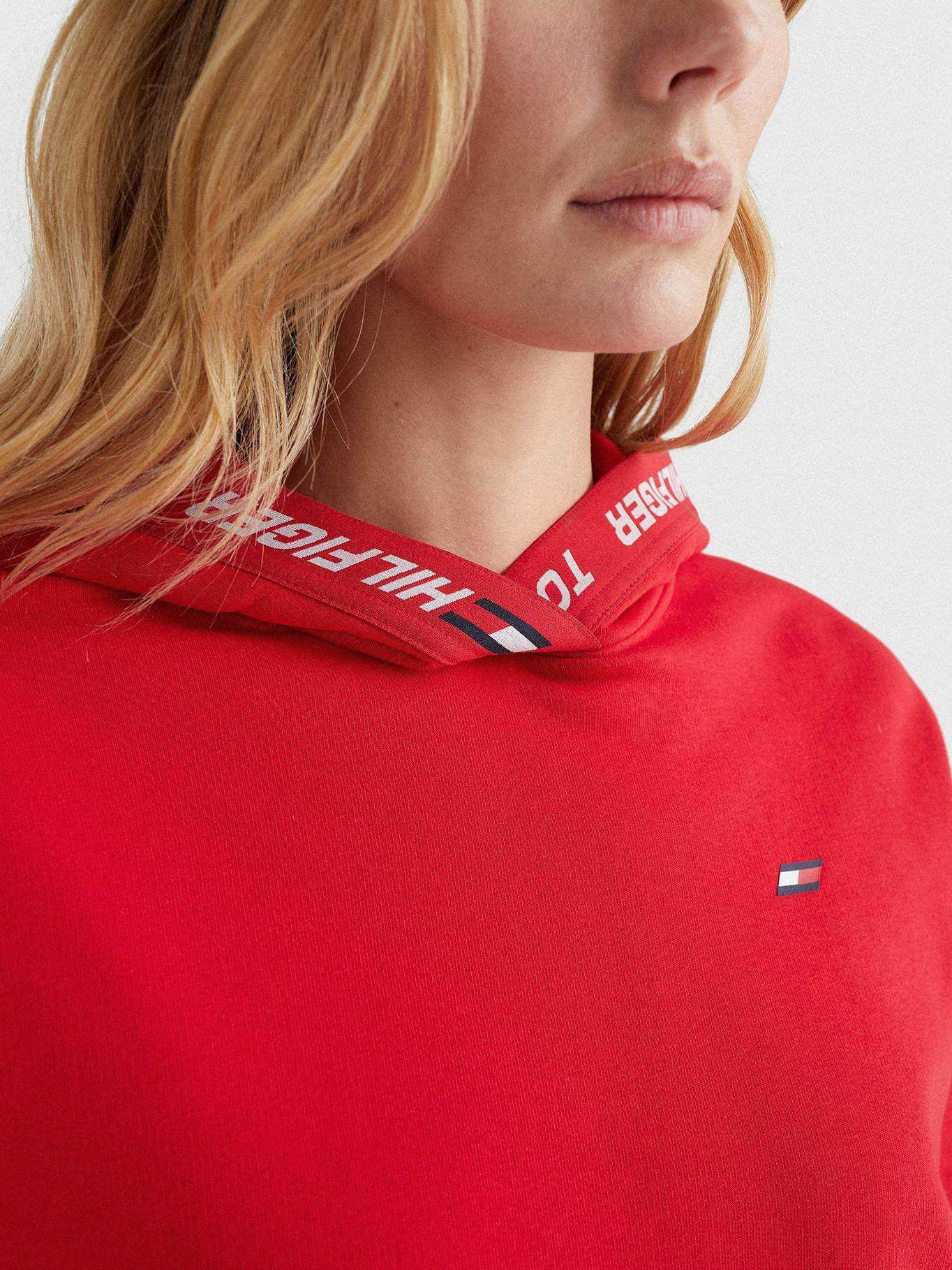 Polerón Hoodie Tape Rojo Tommy Hilfiger F2-4