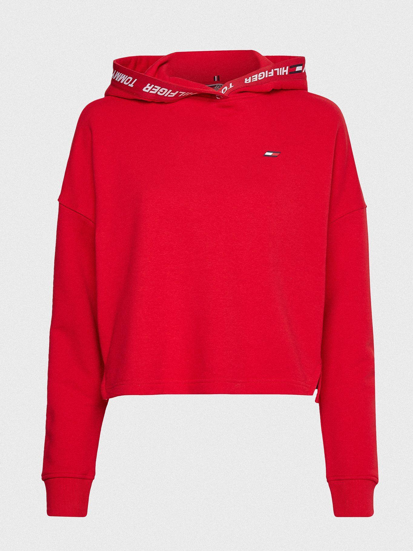 Polerón Hoodie Tape Rojo Tommy Hilfiger F2-3