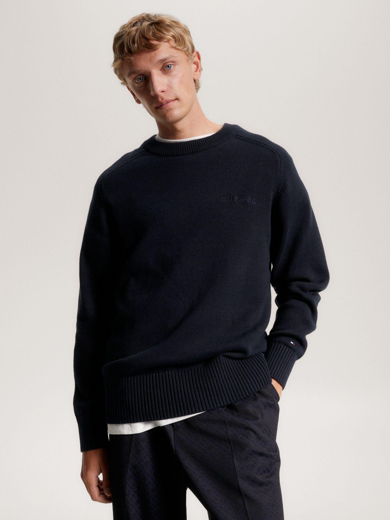 Sweater C-Neck Monotype Azul Tommy Hilfiger-0