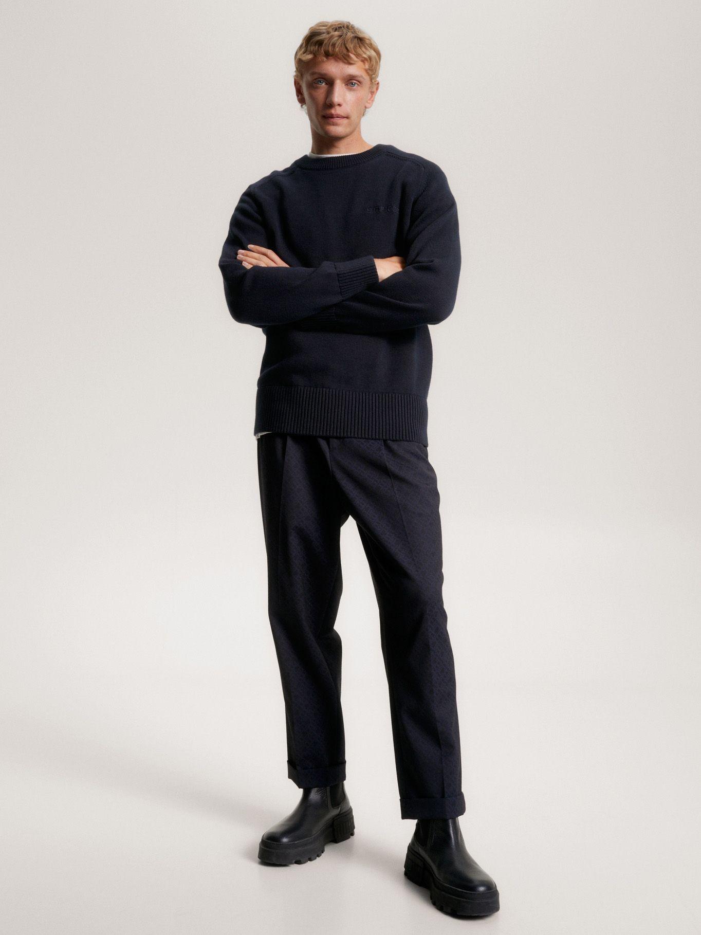 Sweater C-Neck Monotype Azul Tommy Hilfiger-1