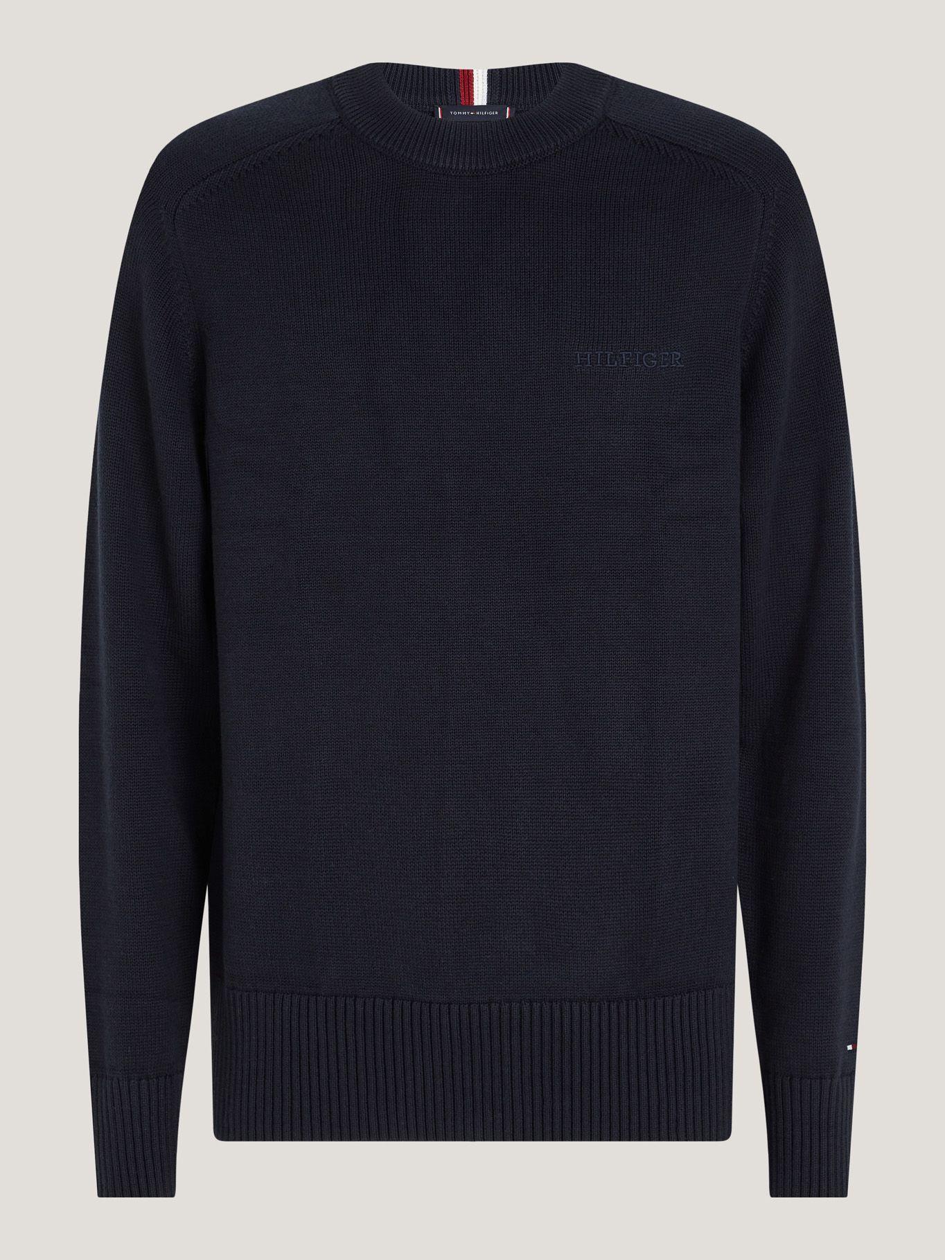 Sweater C-Neck Monotype Azul Tommy Hilfiger-4