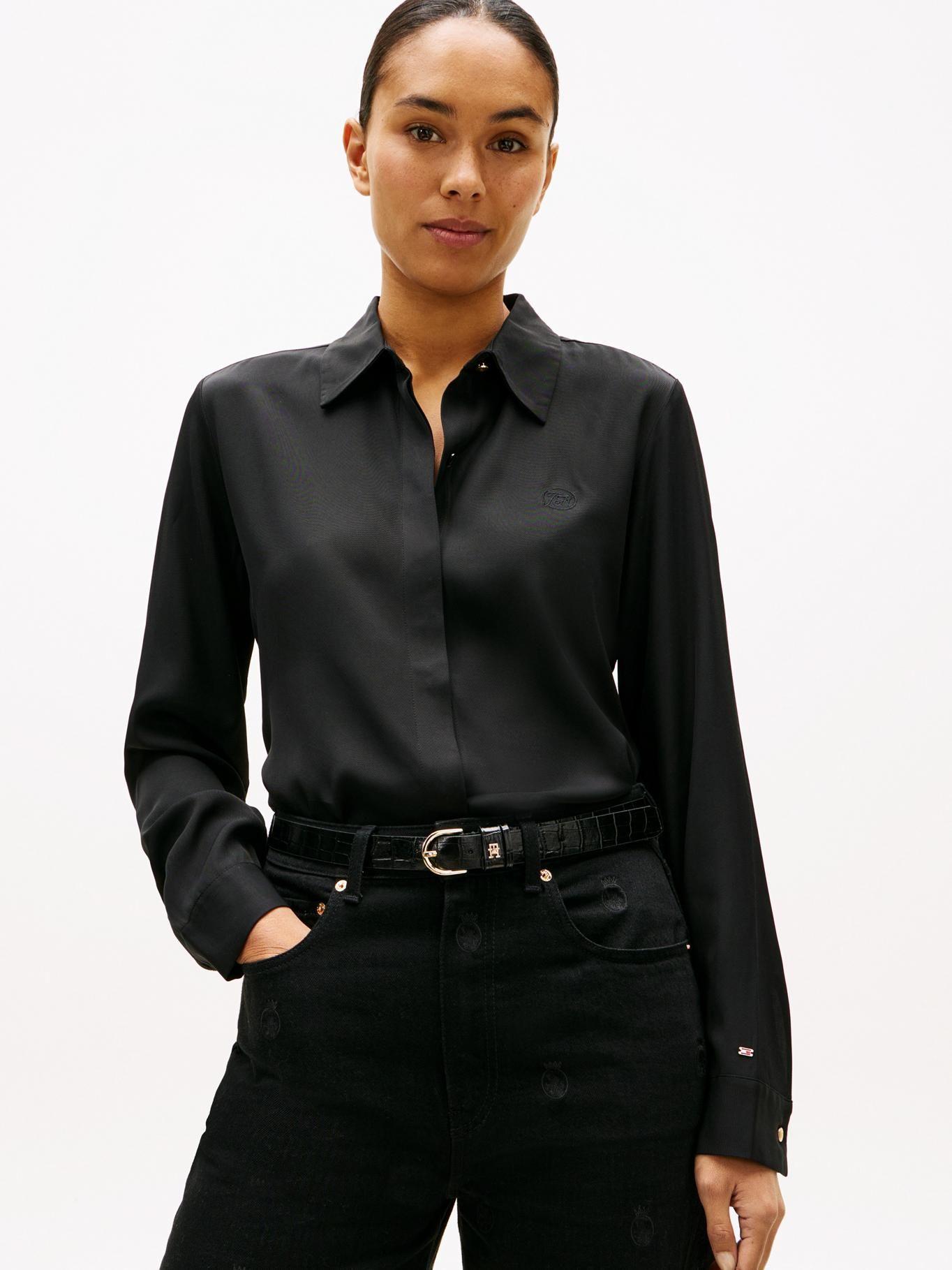 Camisa Twill Regular Fit Tommy Hilfiger Negro-0