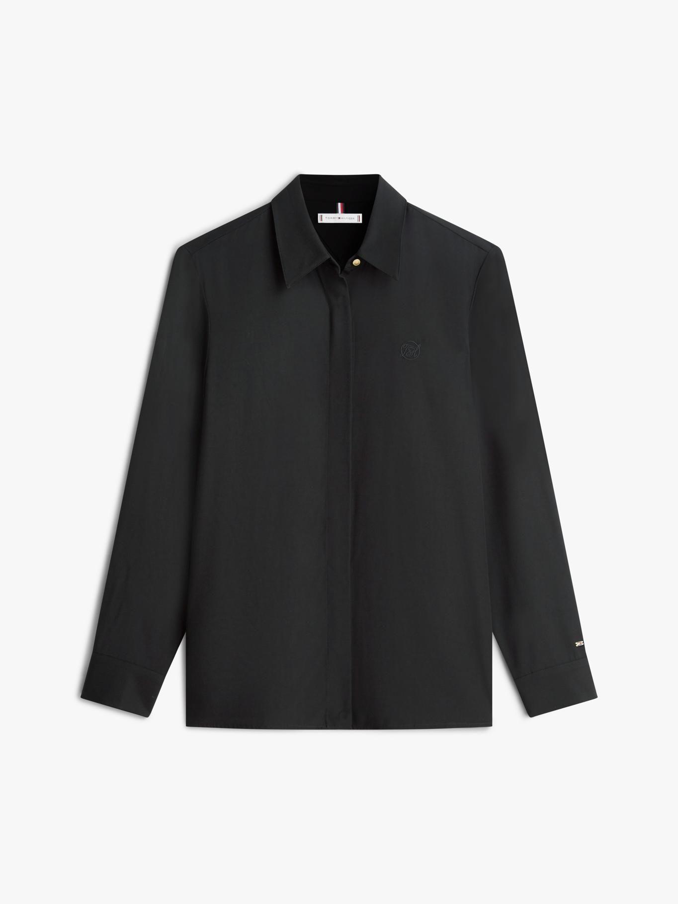 Camisa Twill Regular Fit Tommy Hilfiger Negro-4