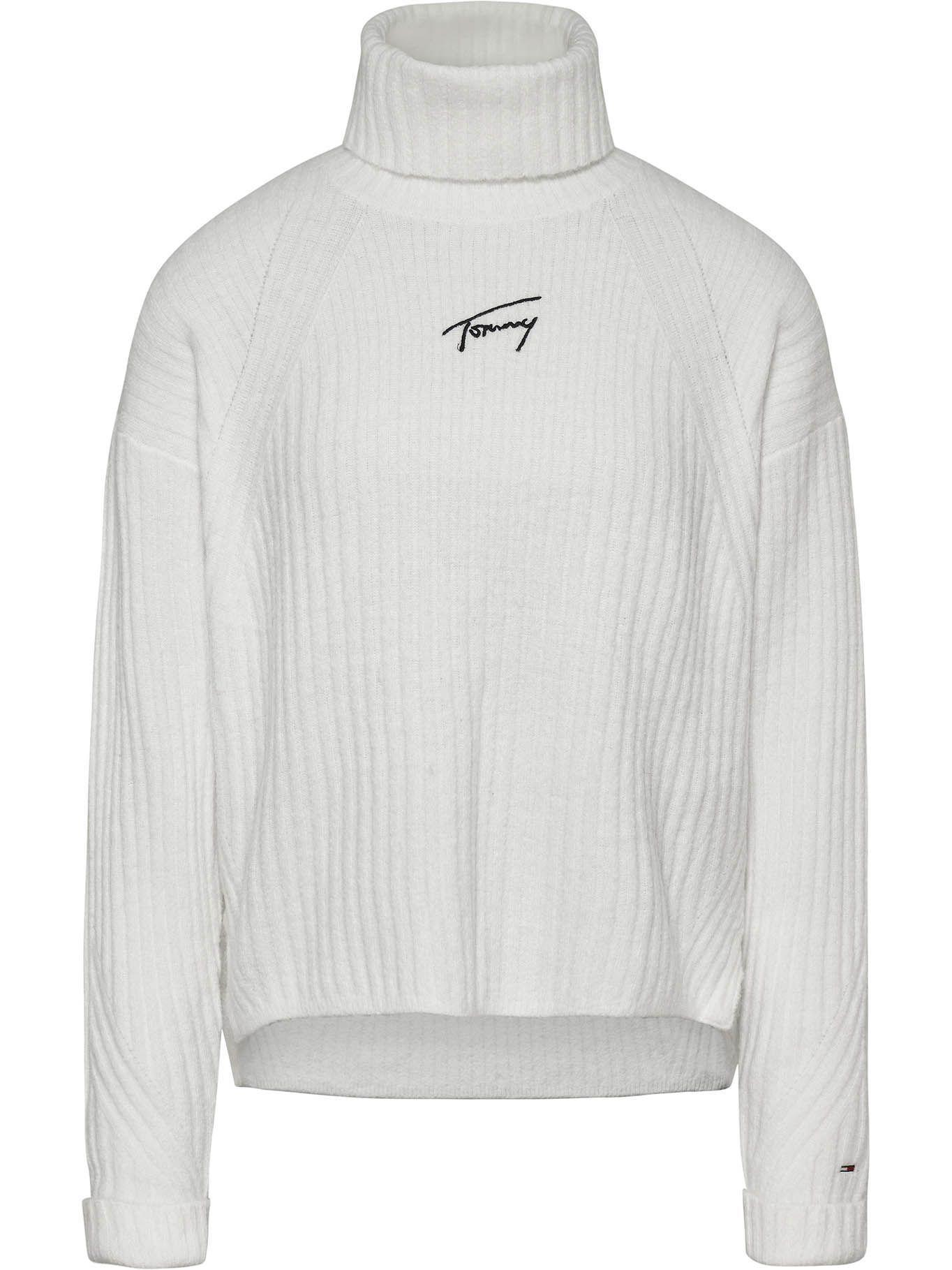 Sweater Signature Cuello Alto Blanco Tommy Hilfiger-0