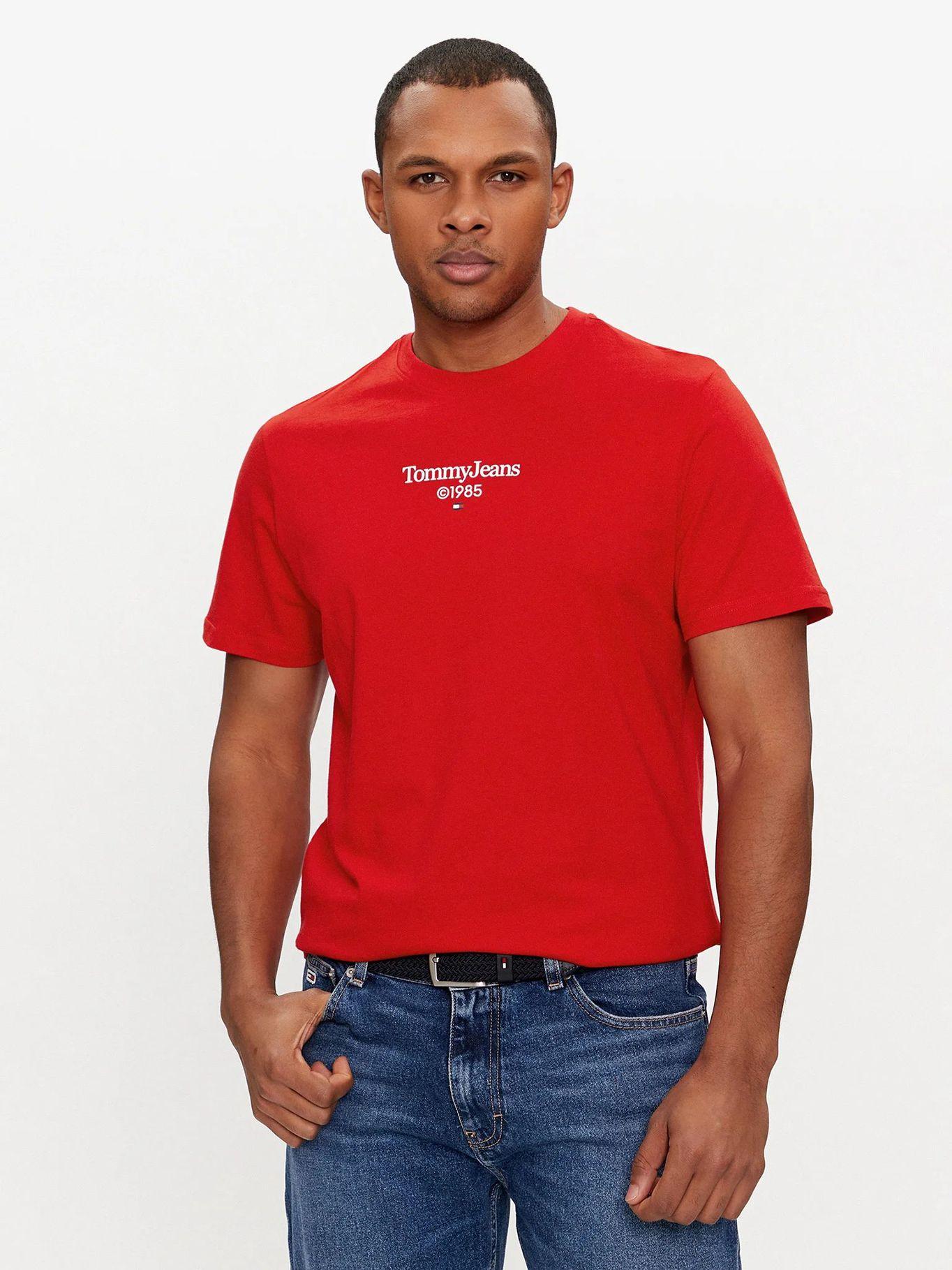 Polera Con Logo Slim Fit Rojo Tommy Jeans-0