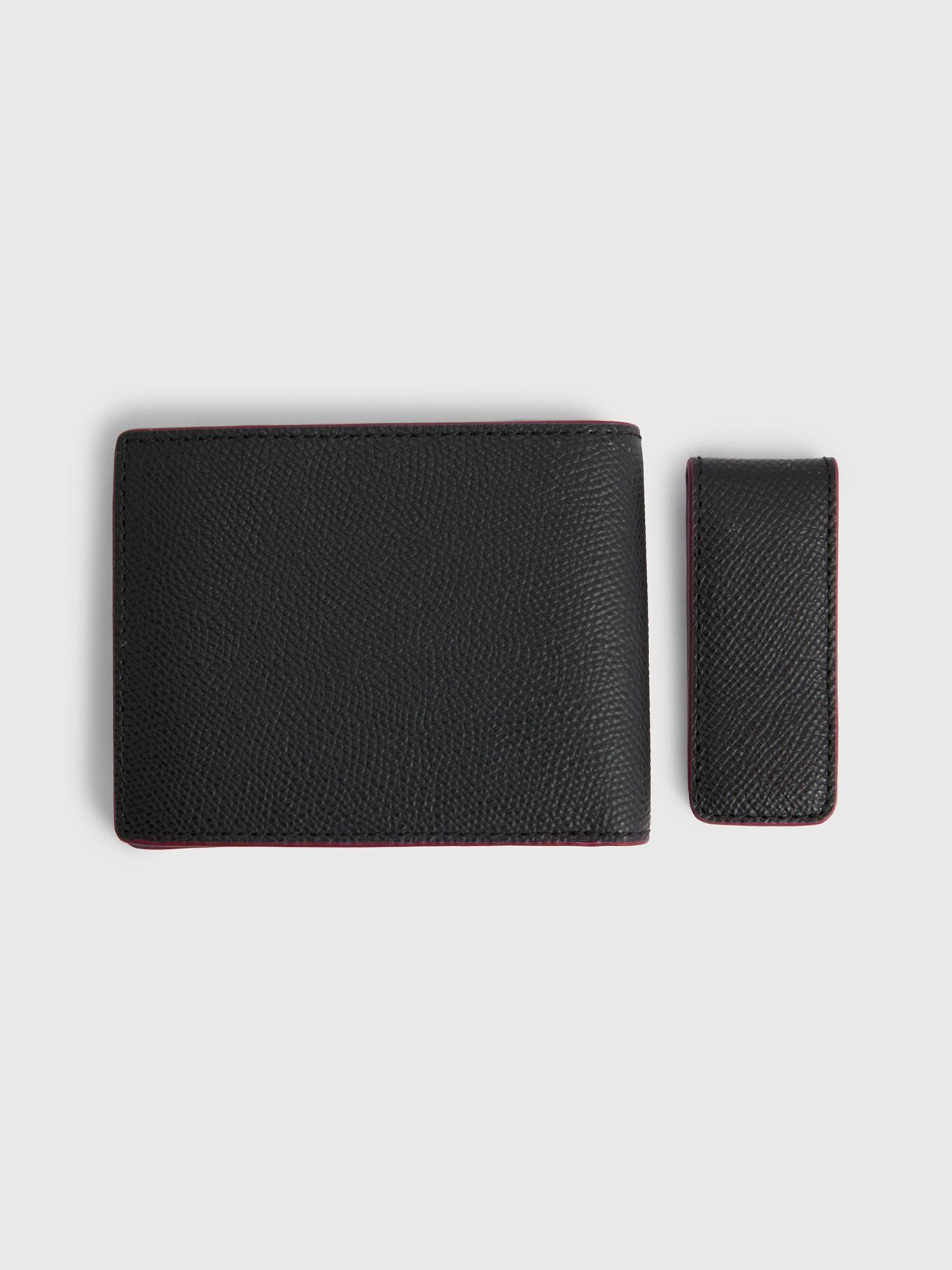 Set De Billetera Y Clip De Cuero Negro Tommy Hilfiger-1