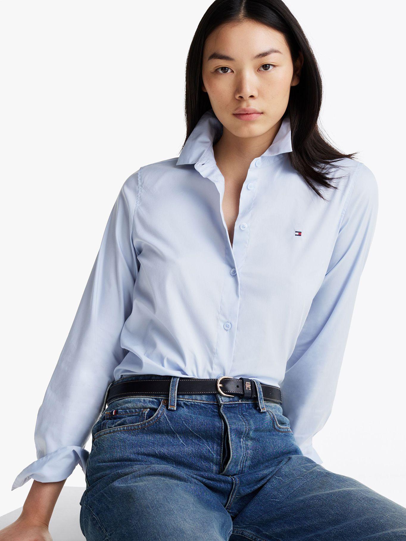 Camisa Popelín Regular Fit Celeste Tommy Hilfiger-3