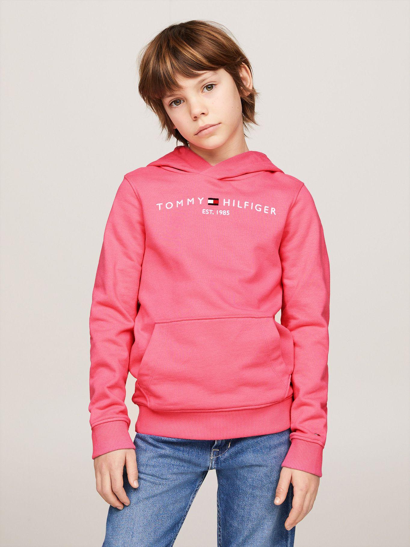 Polerón Hoodie Esencial Con Logo Rosado Tommy Hilfiger-0