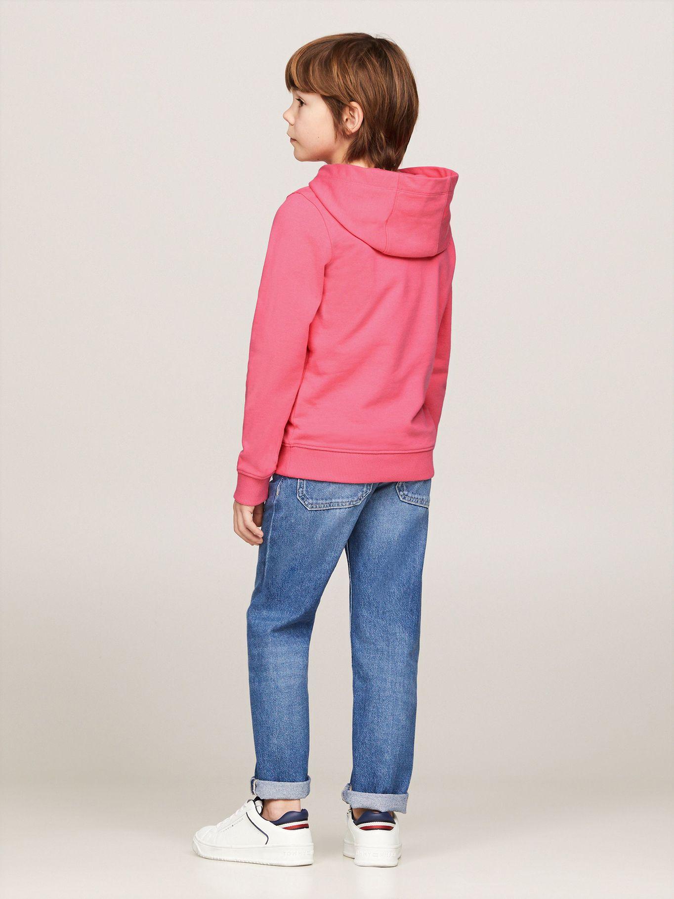 Polerón Hoodie Esencial Con Logo Rosado Tommy Hilfiger-2