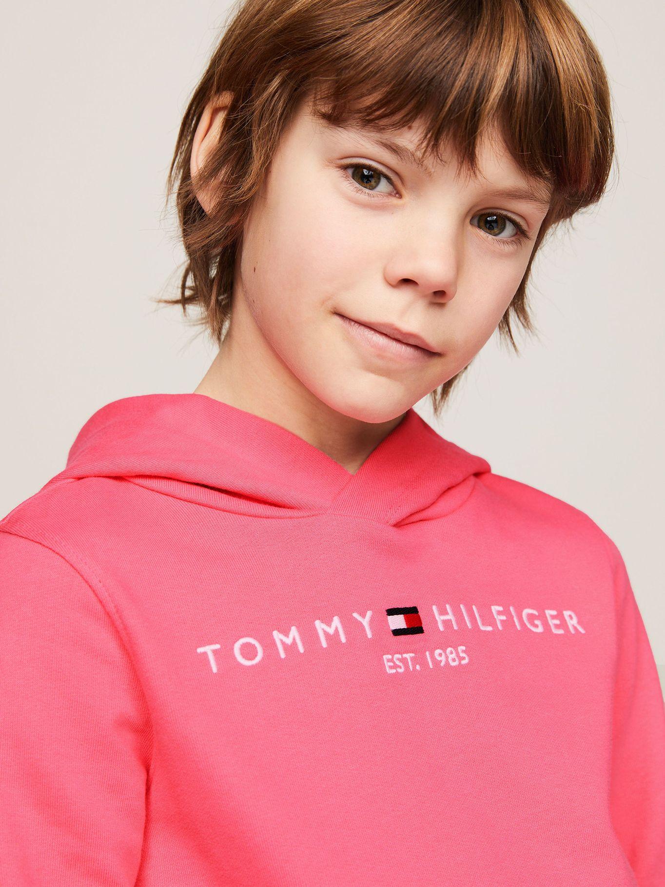 Polerón Hoodie Esencial Con Logo Rosado Tommy Hilfiger-3