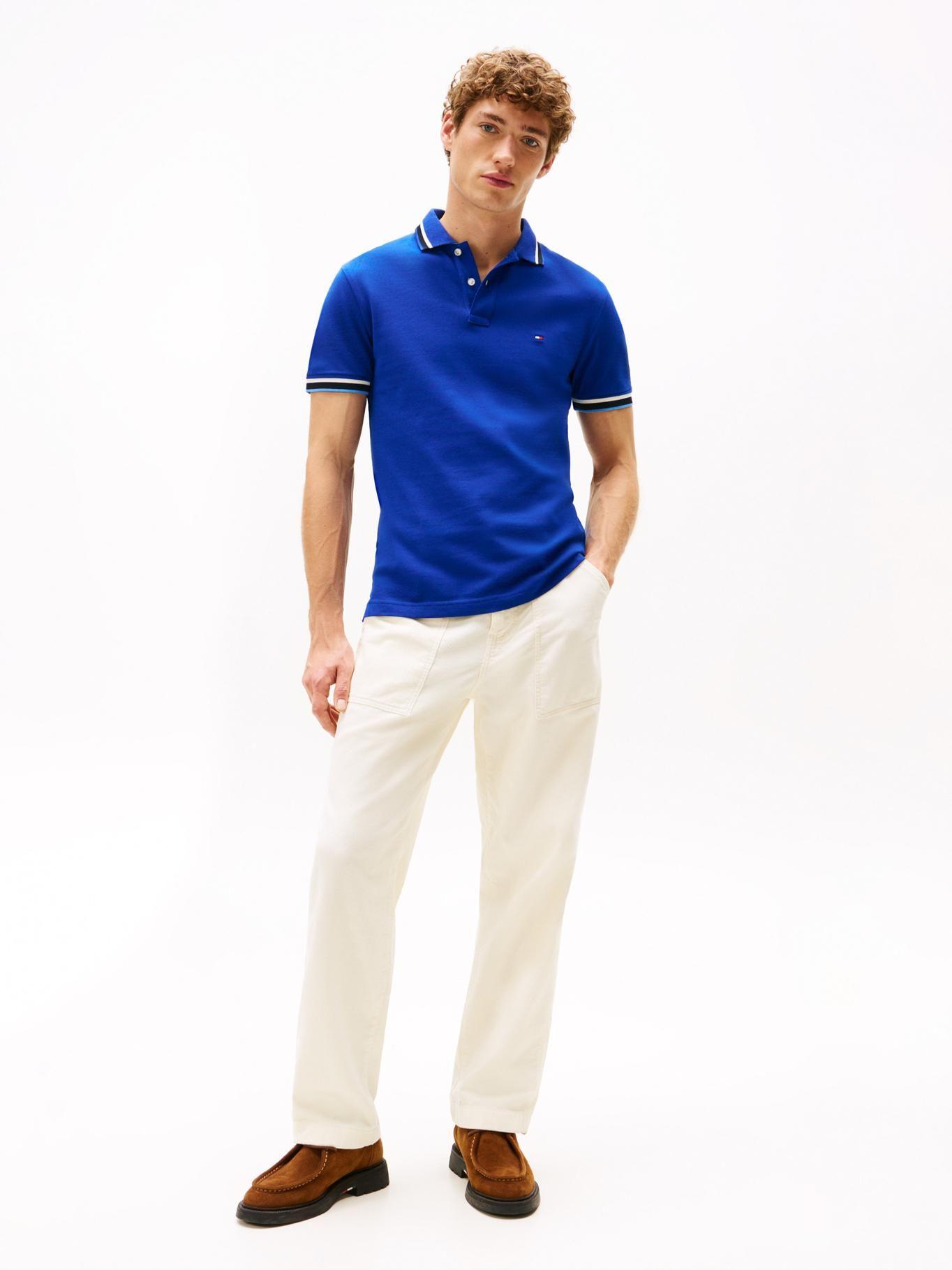 Polo Slim Fit Con Logo Azul Tommy Hilfiger-1