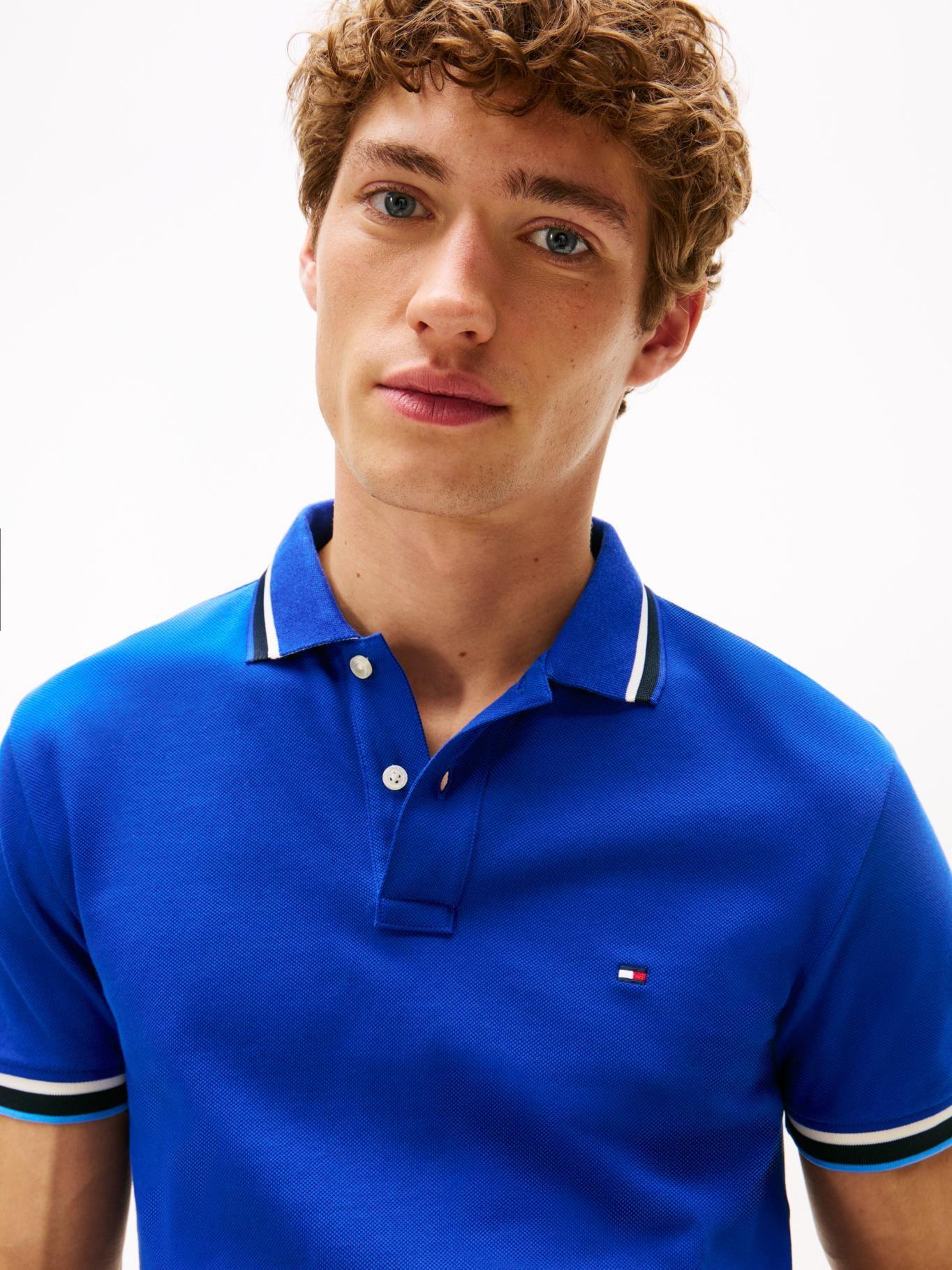 Polo Slim Fit Con Logo Azul Tommy Hilfiger-3