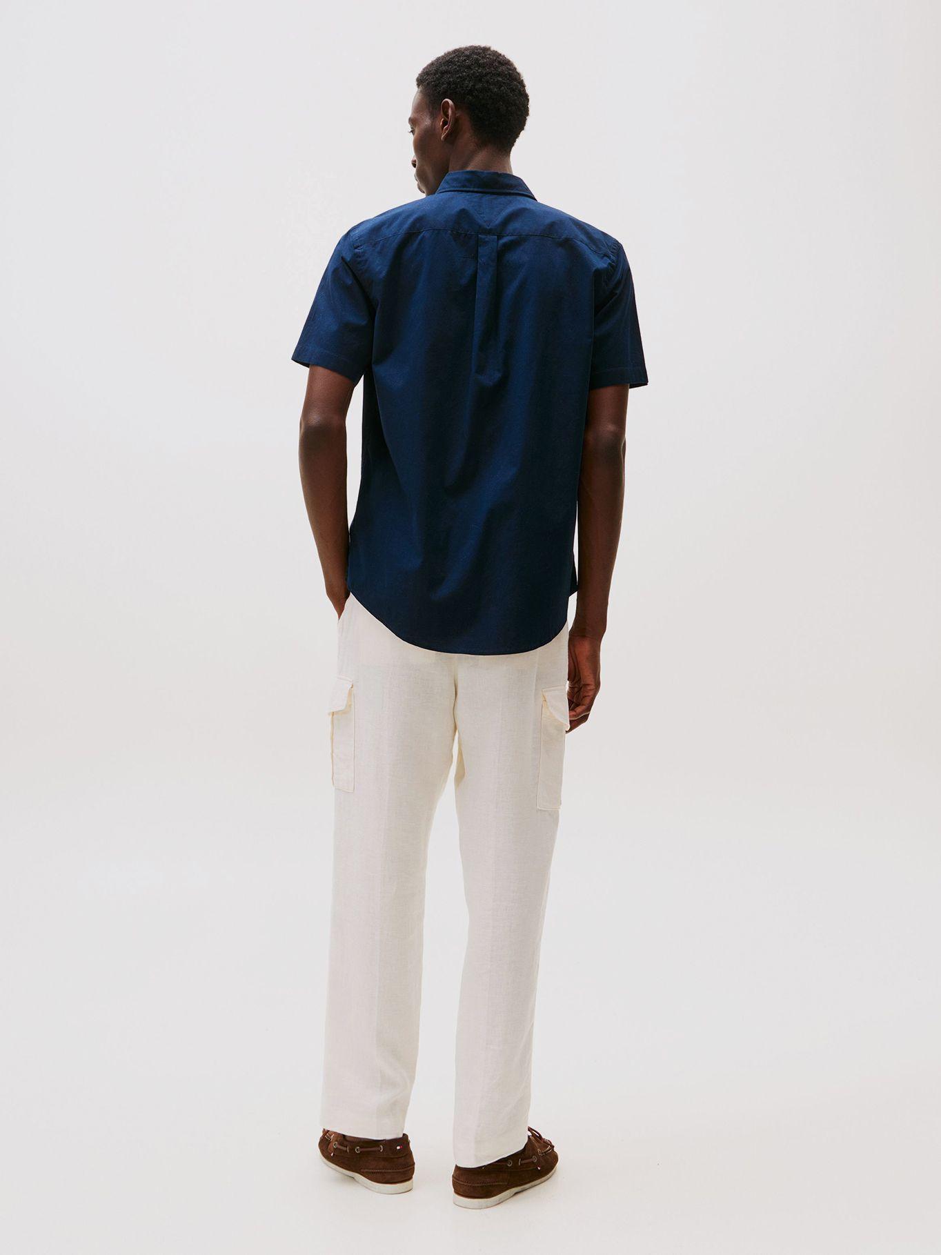 Camisa Flex Poplin Solid Azul Tommy Hilfiger-2