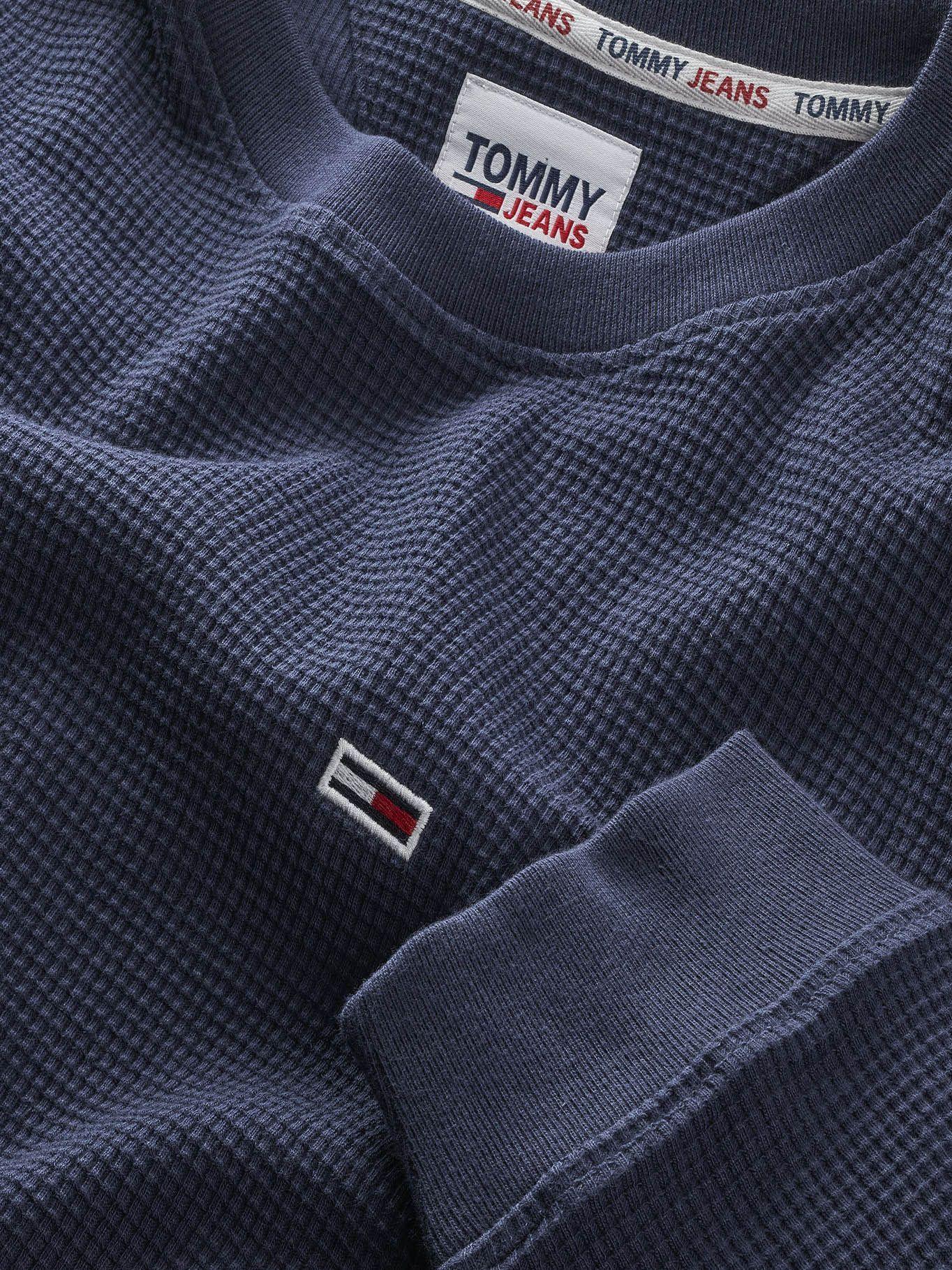 Polera Classic Waffle Logo Azul Tommy Jeans-2