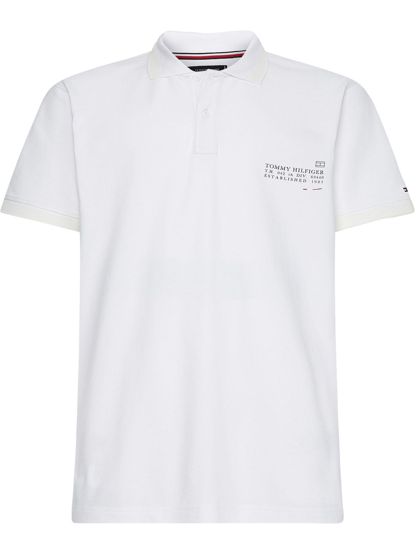 Polo Back Print Blanco Tommy Hilfiger F2-0