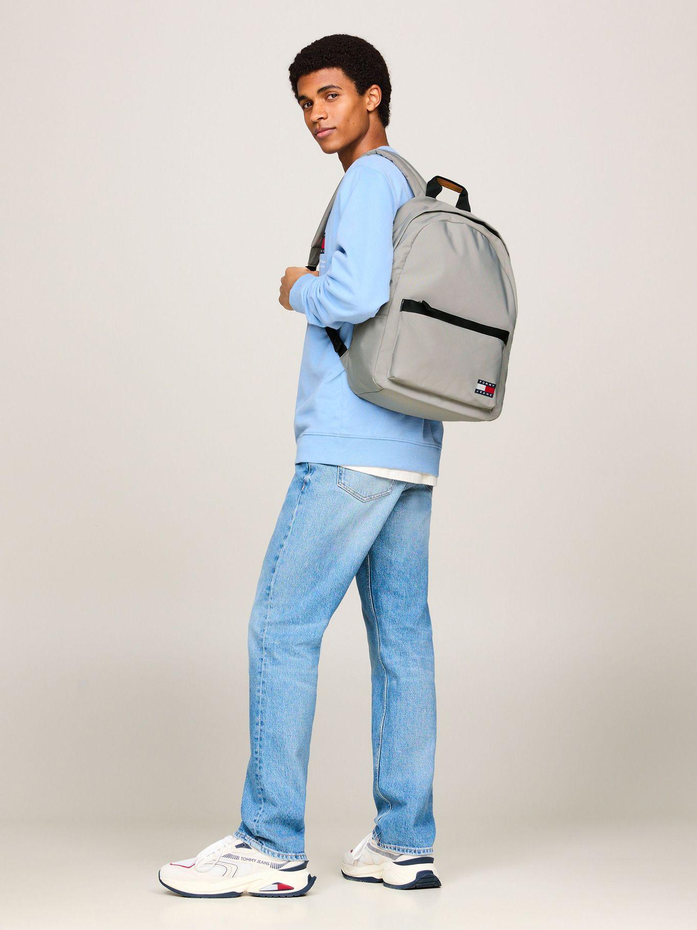 Mochila Essential Logo De Parche Gris Tommy Hilfiger-1