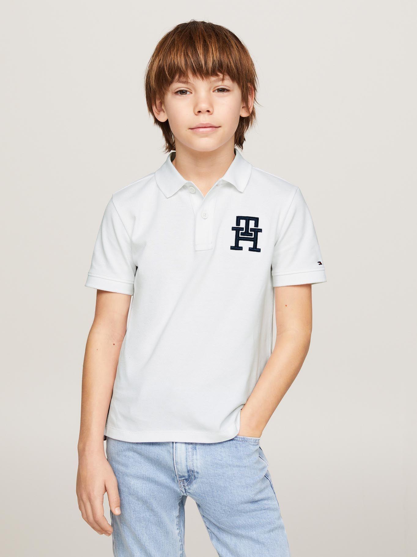Polo Logo Monogram Bordado Blanco Tommy Hilfiger-0