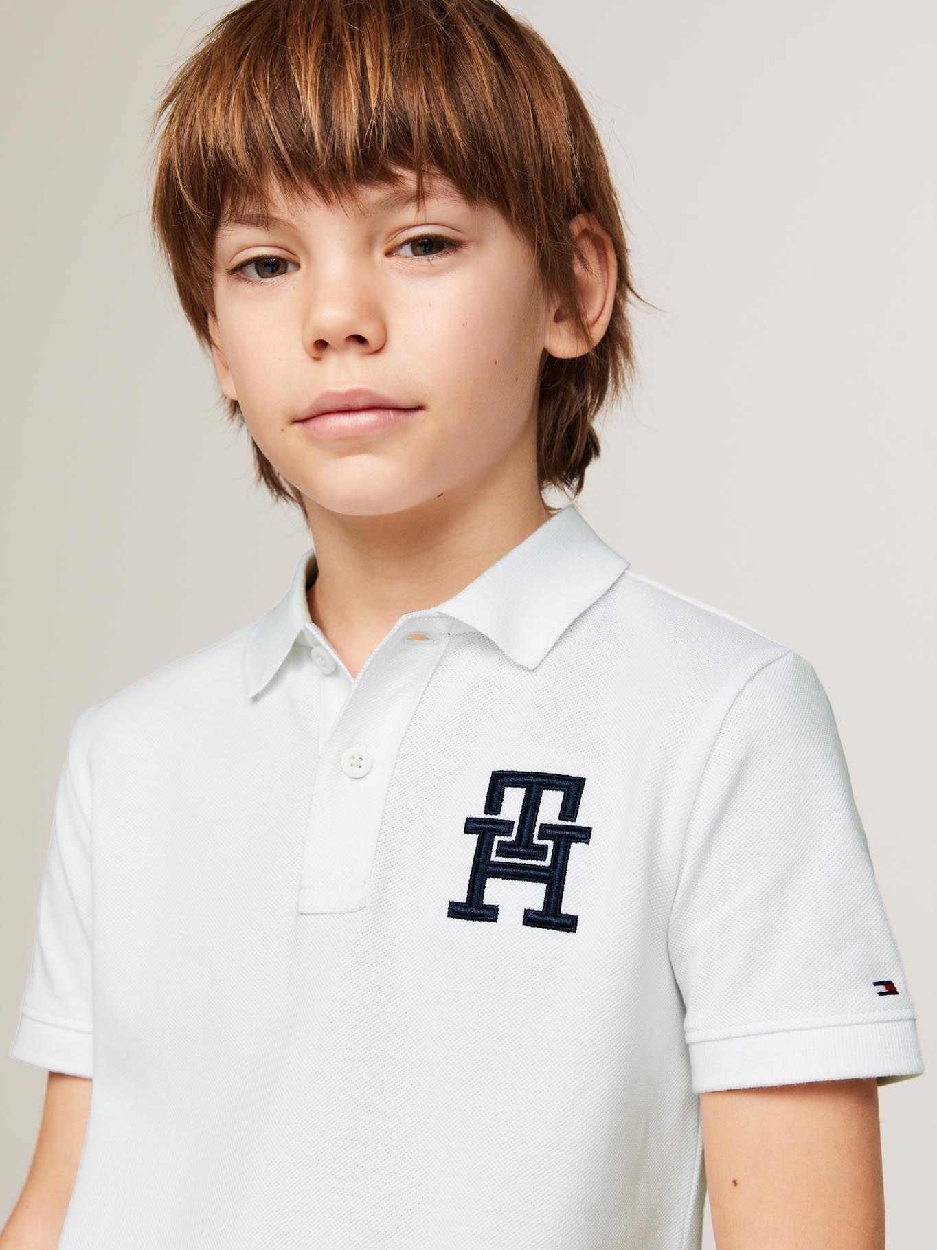 Polo Logo Monogram Bordado Blanco Tommy Hilfiger-3
