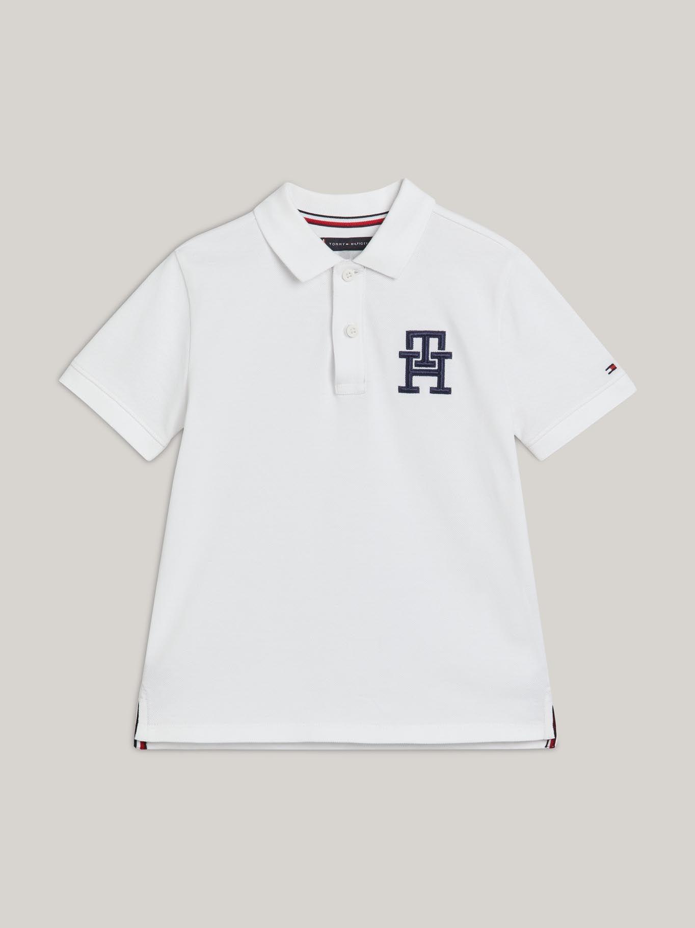 Polo Logo Monogram Bordado Blanco Tommy Hilfiger-4