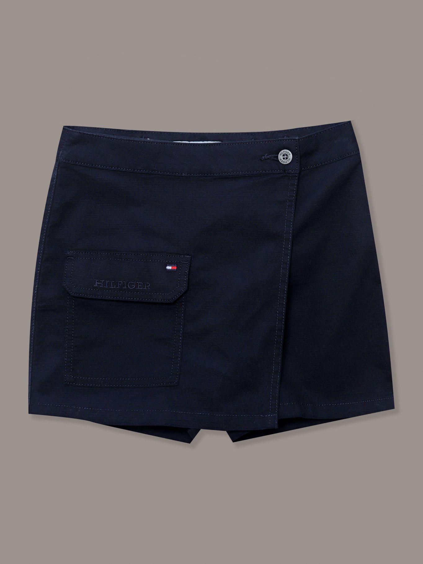 Falda De Niña Solid Utility Azul Tommy Hilfiger-0