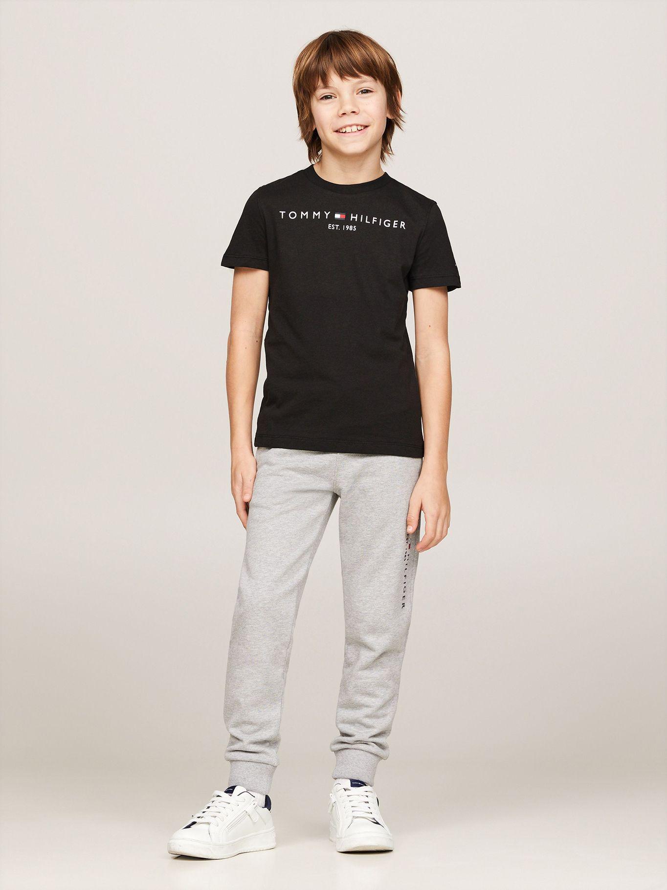 Polera Kids Essential Logo C-Neck Negro Tommy Hilfiger-1