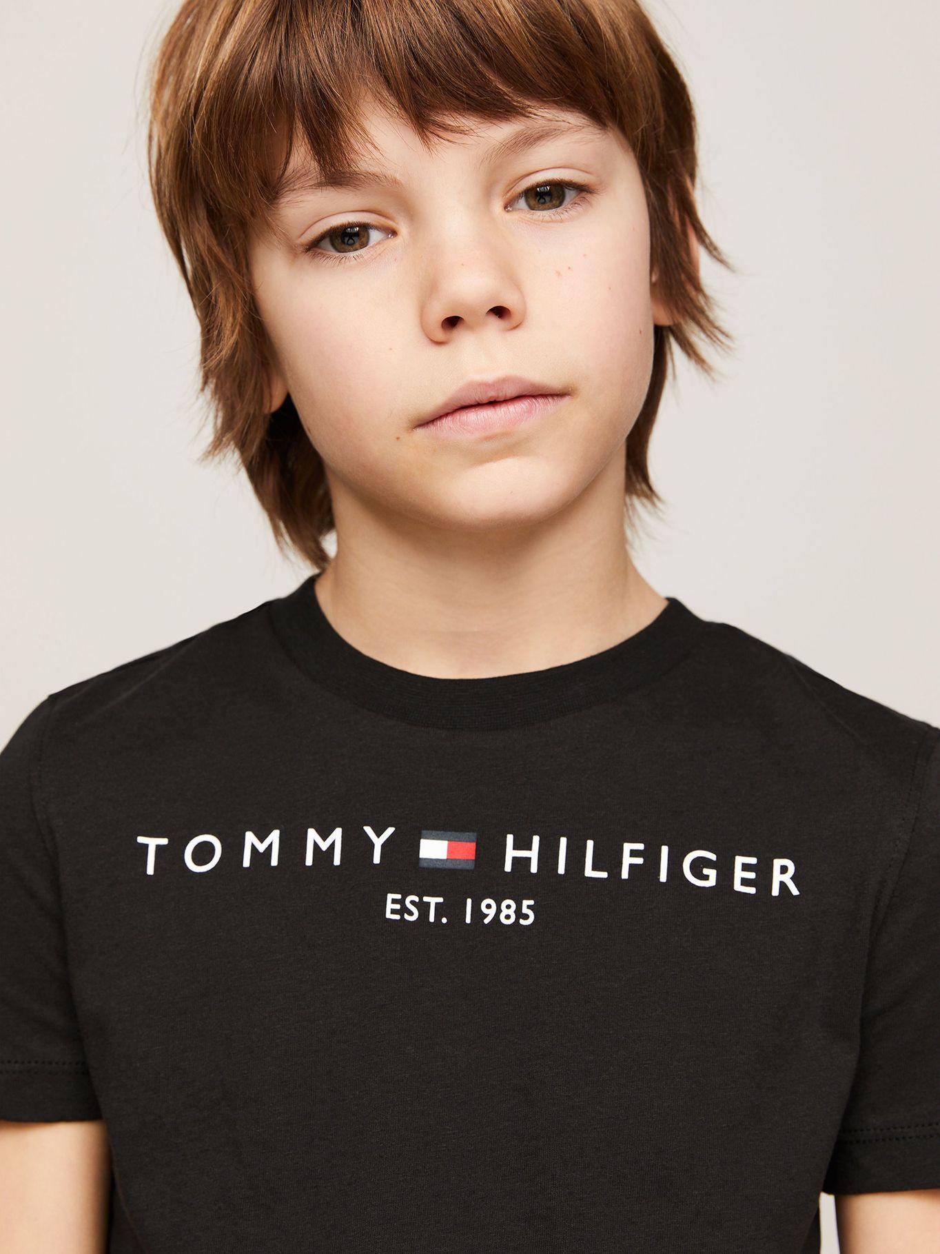 Polera Kids Essential Logo C-Neck Negro Tommy Hilfiger-3