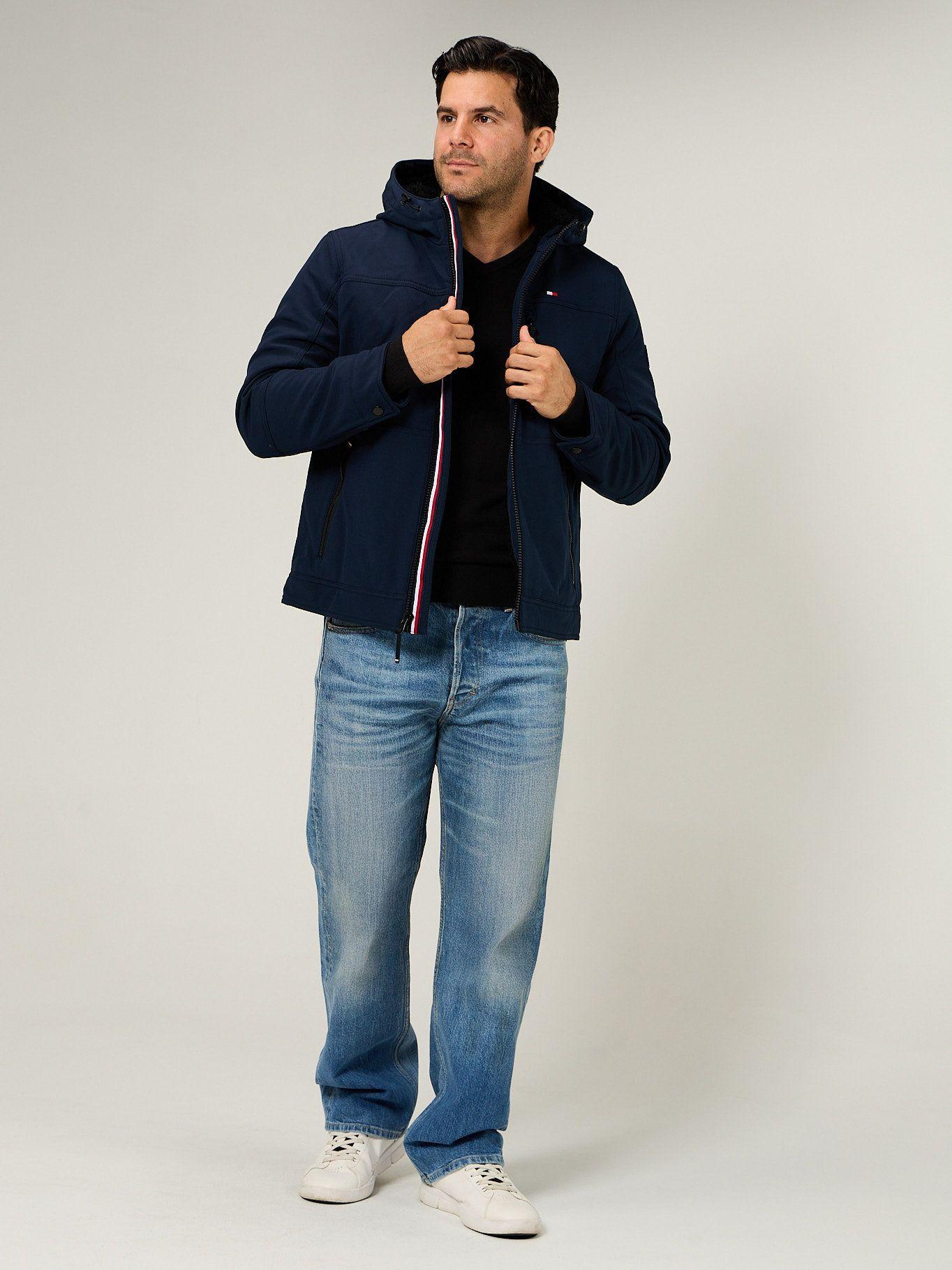 Chaqueta Soft Shell Con Gorro Azul Tommy Hilfiger-1