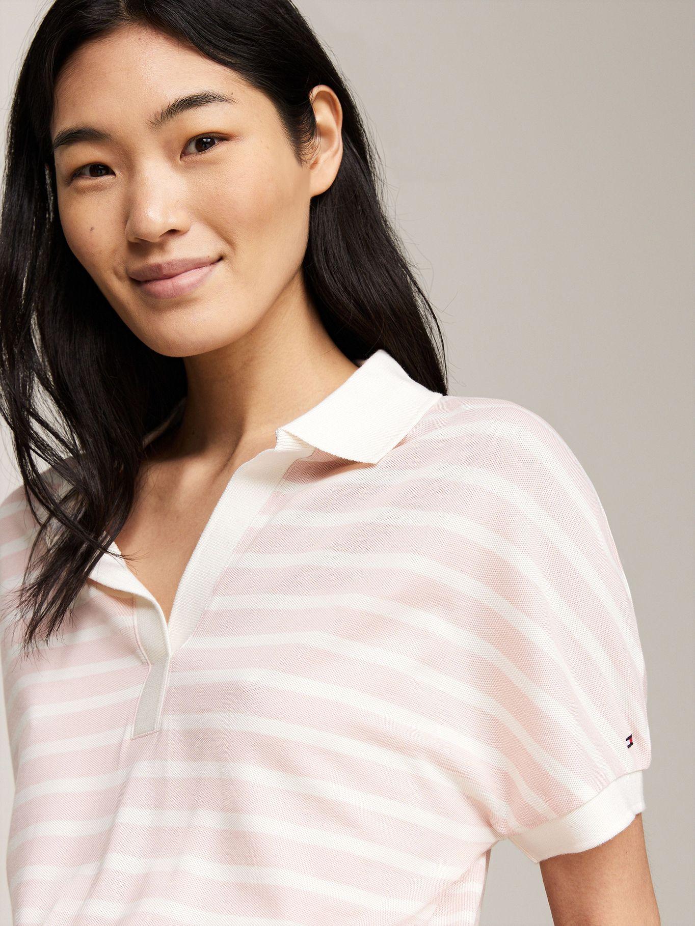 Polo Mujer Diseño A Rayas Rosado Tommy Hilfiger-3