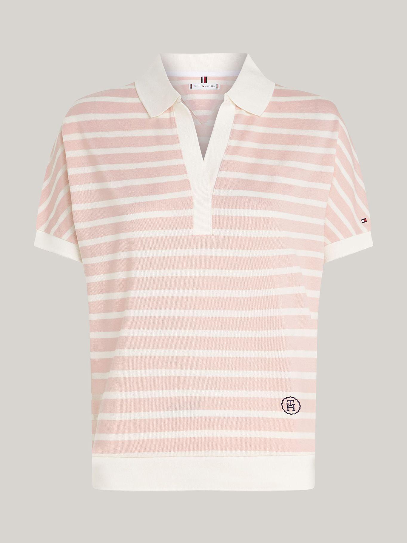 Polo Mujer Diseño A Rayas Rosado Tommy Hilfiger-4