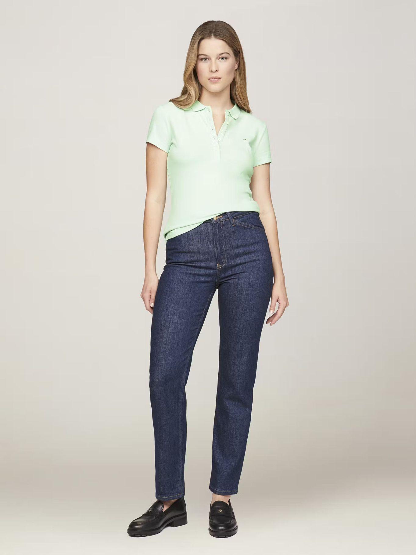 Polo Solid Slim Fit Con 5 Botones Verde Tommy Hilfiger-1