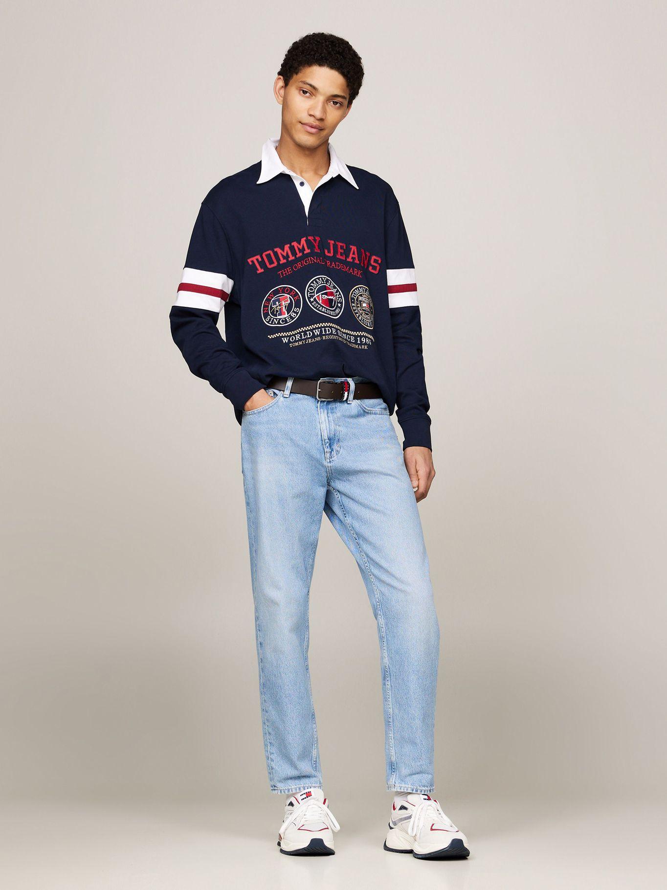 Polo De Rugby Logo Varsity Azul Tommy Jeans-1