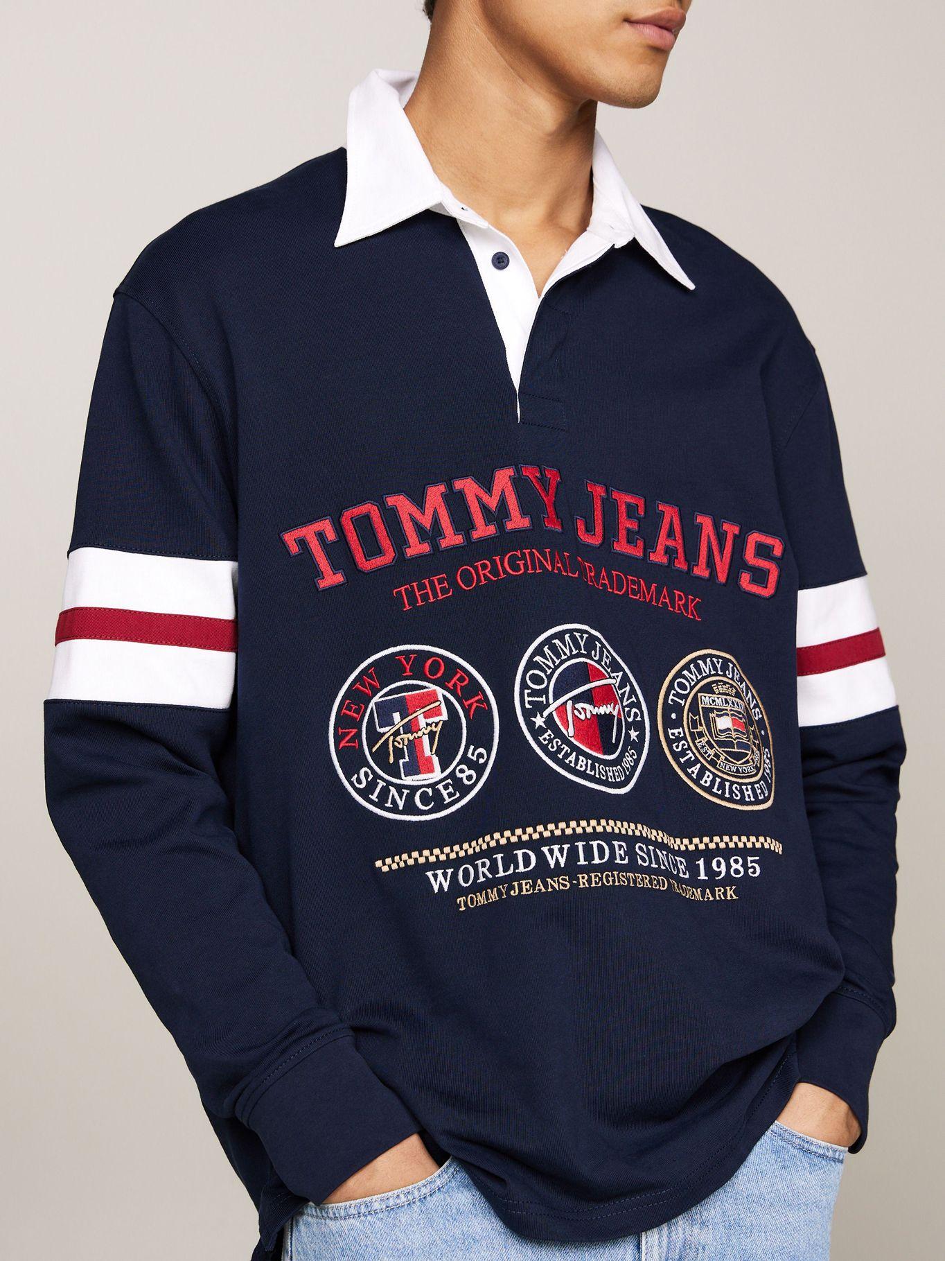 Polo De Rugby Logo Varsity Azul Tommy Jeans-3