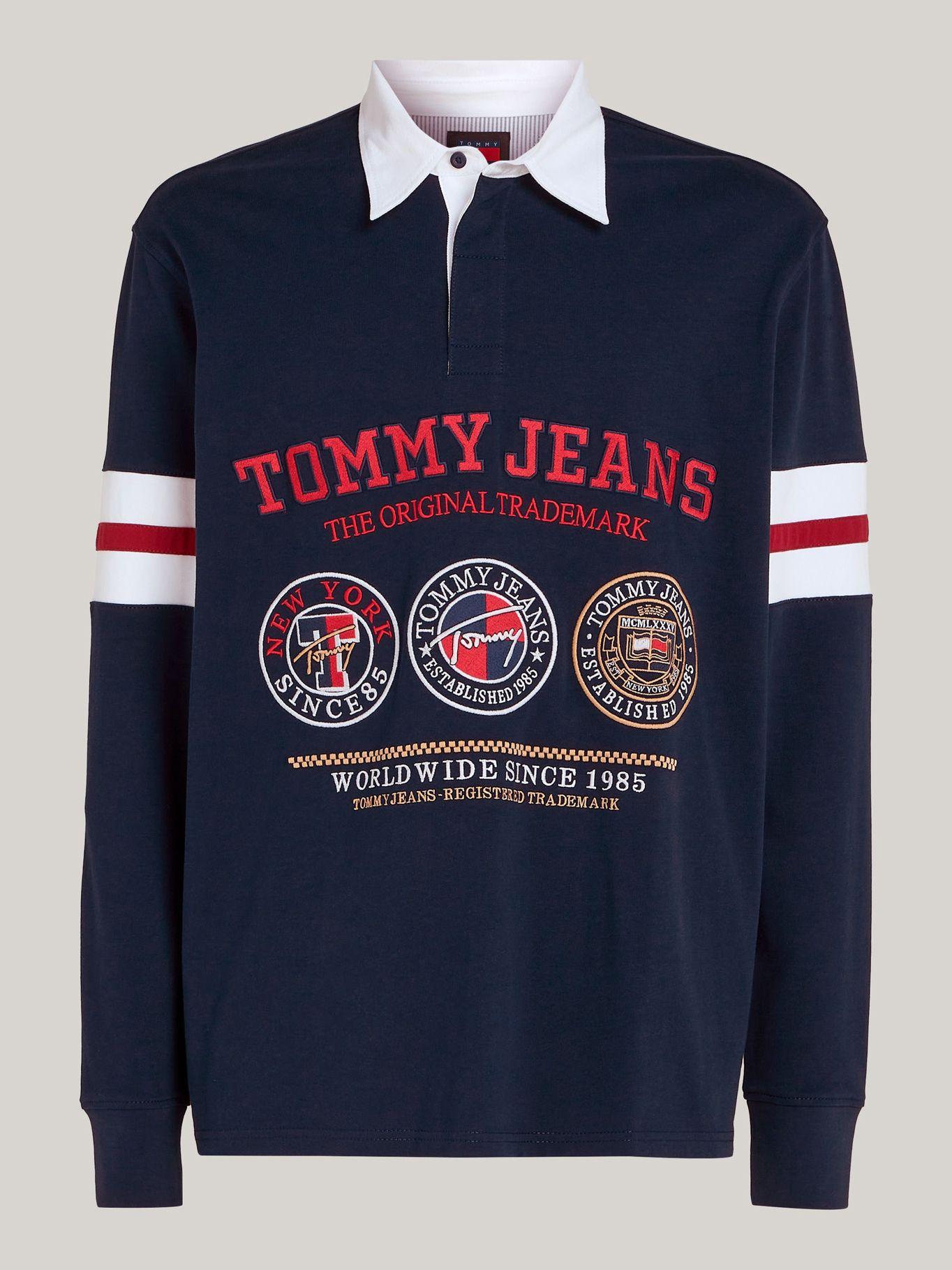 Polo De Rugby Logo Varsity Azul Tommy Jeans-4