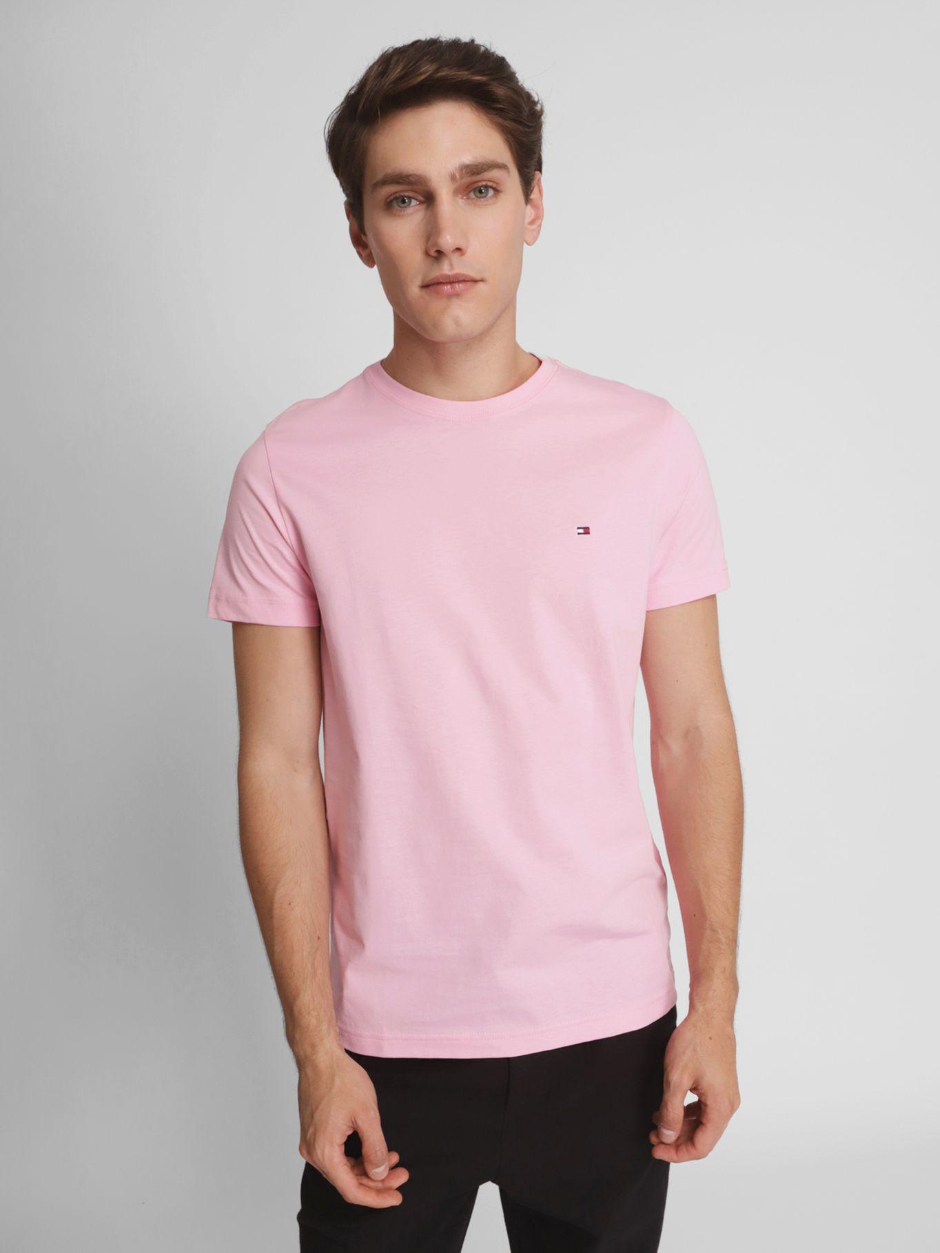 Polera Cotton C-Neck Slim Fit TOM Rosado Tommy Hilfiger-0