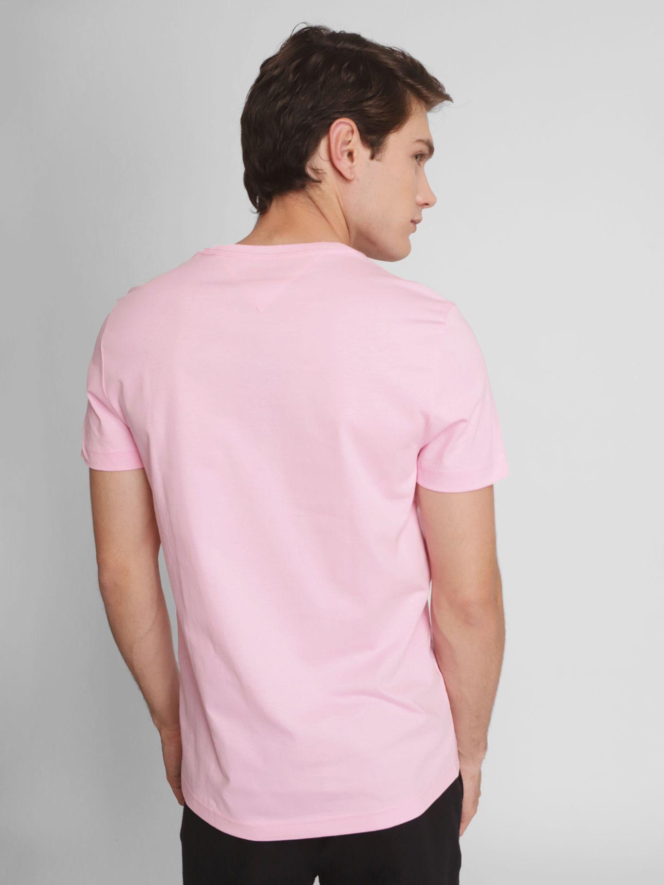 Polera Cotton C-Neck Slim Fit TOM Rosado Tommy Hilfiger-1