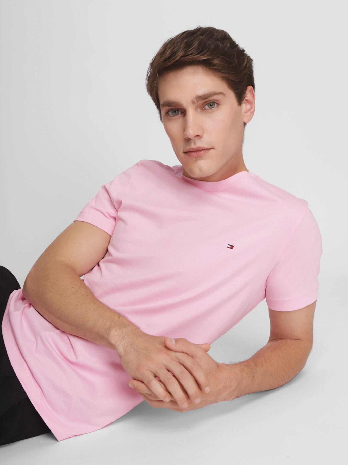 Polera Cotton C-Neck Slim Fit TOM Rosado Tommy Hilfiger-2