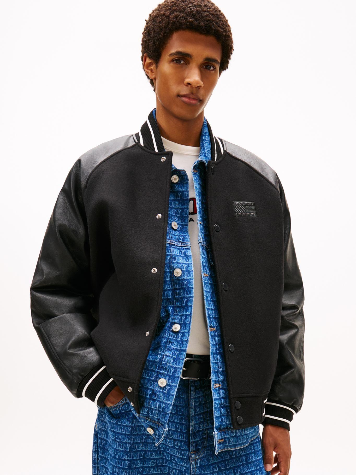 Chaqueta Varsity Con Logo Tommy Jeans Negro-0