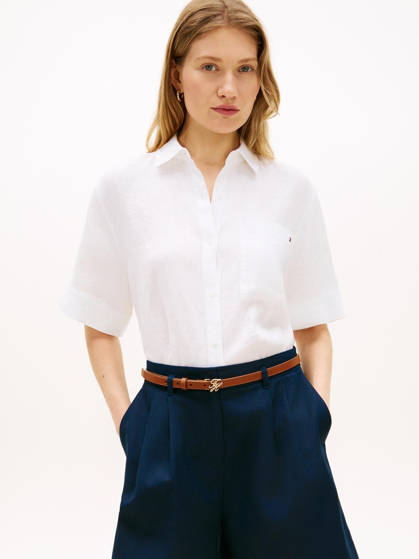 Camisa De Lino Relaxed Fit-0
