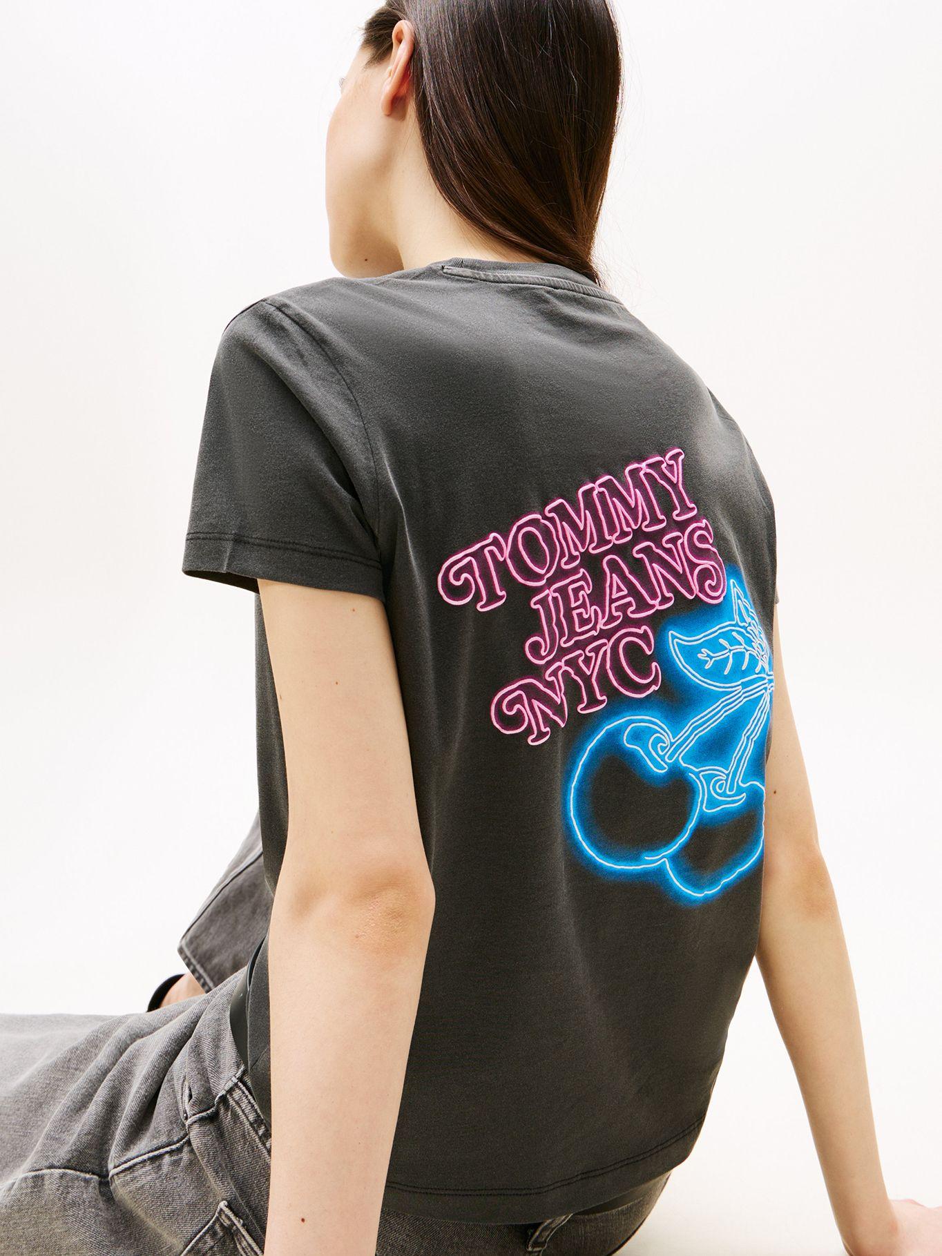 Polera Neon Cherry Logo Negro 0GJ Tommy Jeans-3