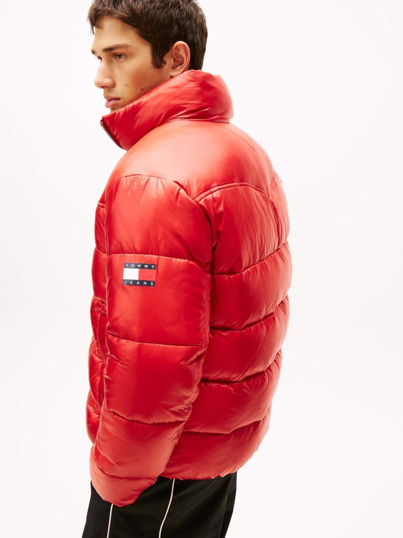 Parka Acolchada Repelente Al Agua Tommy Jeans Rojo-4