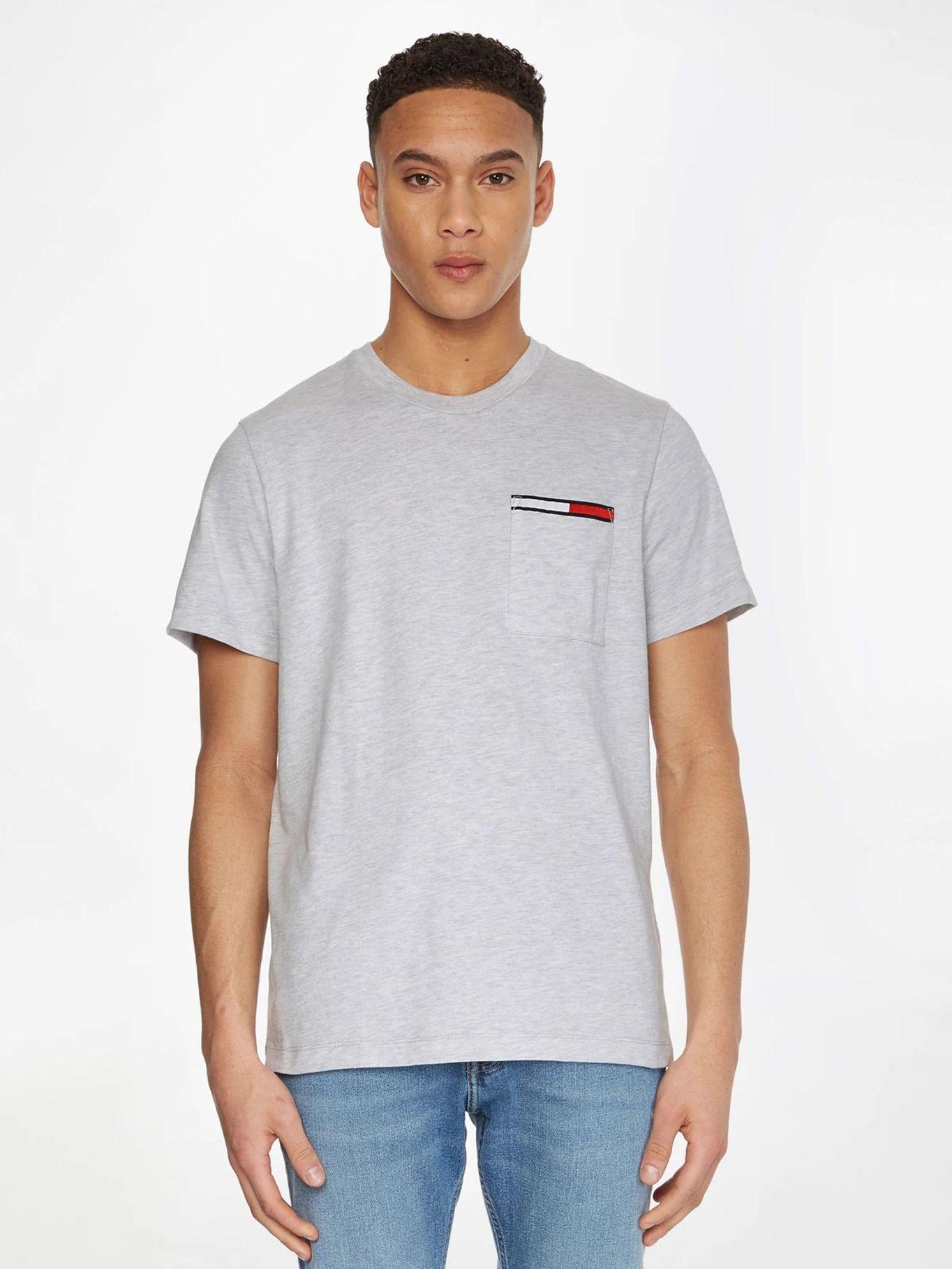 Polera Essential Con Bolsillo Gris Tommy Jeans-0