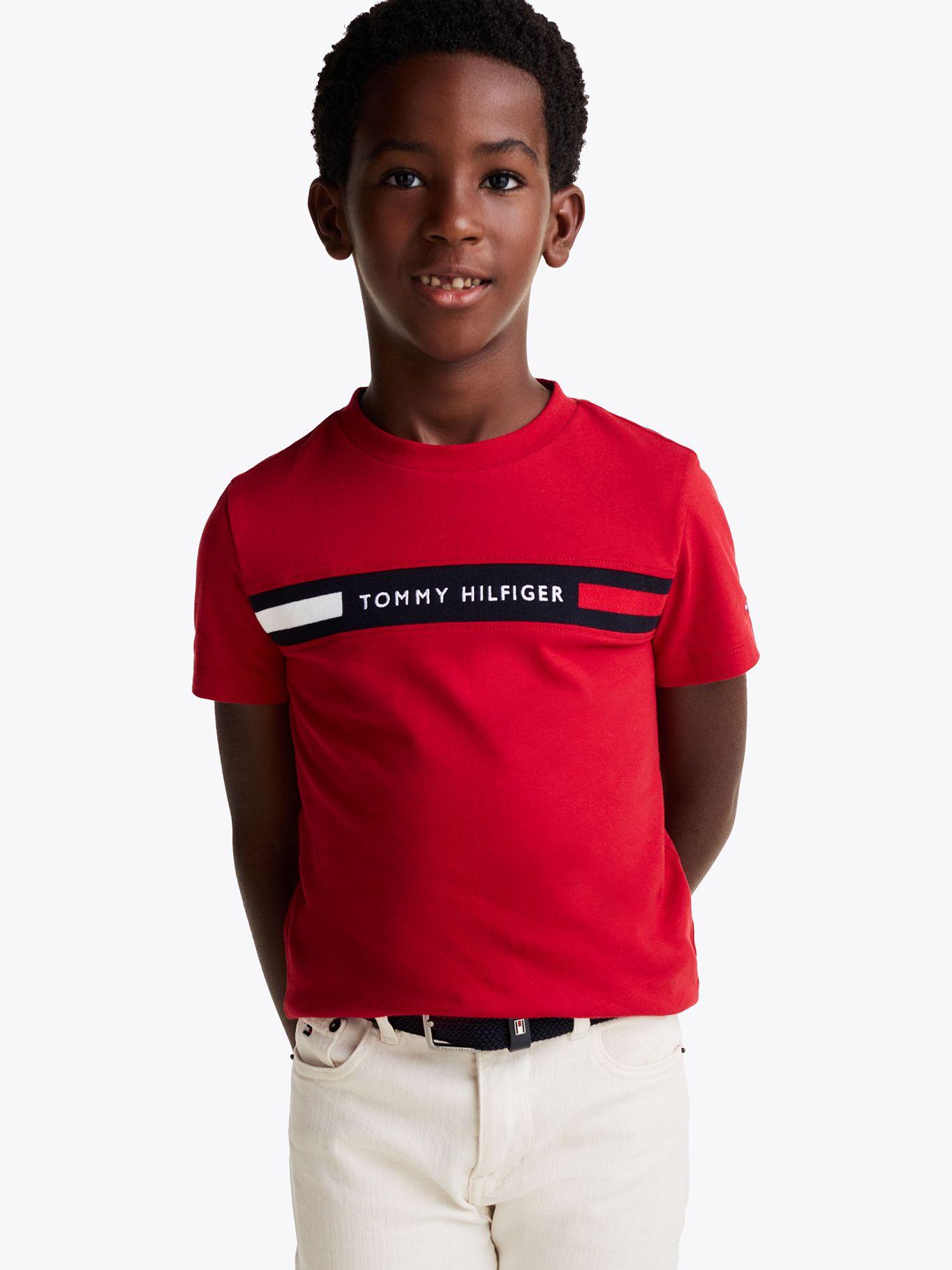 Polera Con Logo Rib Rojo Tommy Hilfiger-0