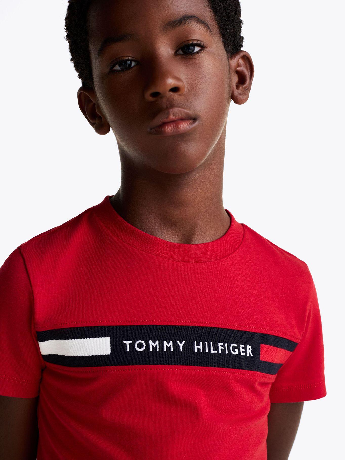 Polera Con Logo Rib Rojo Tommy Hilfiger-3