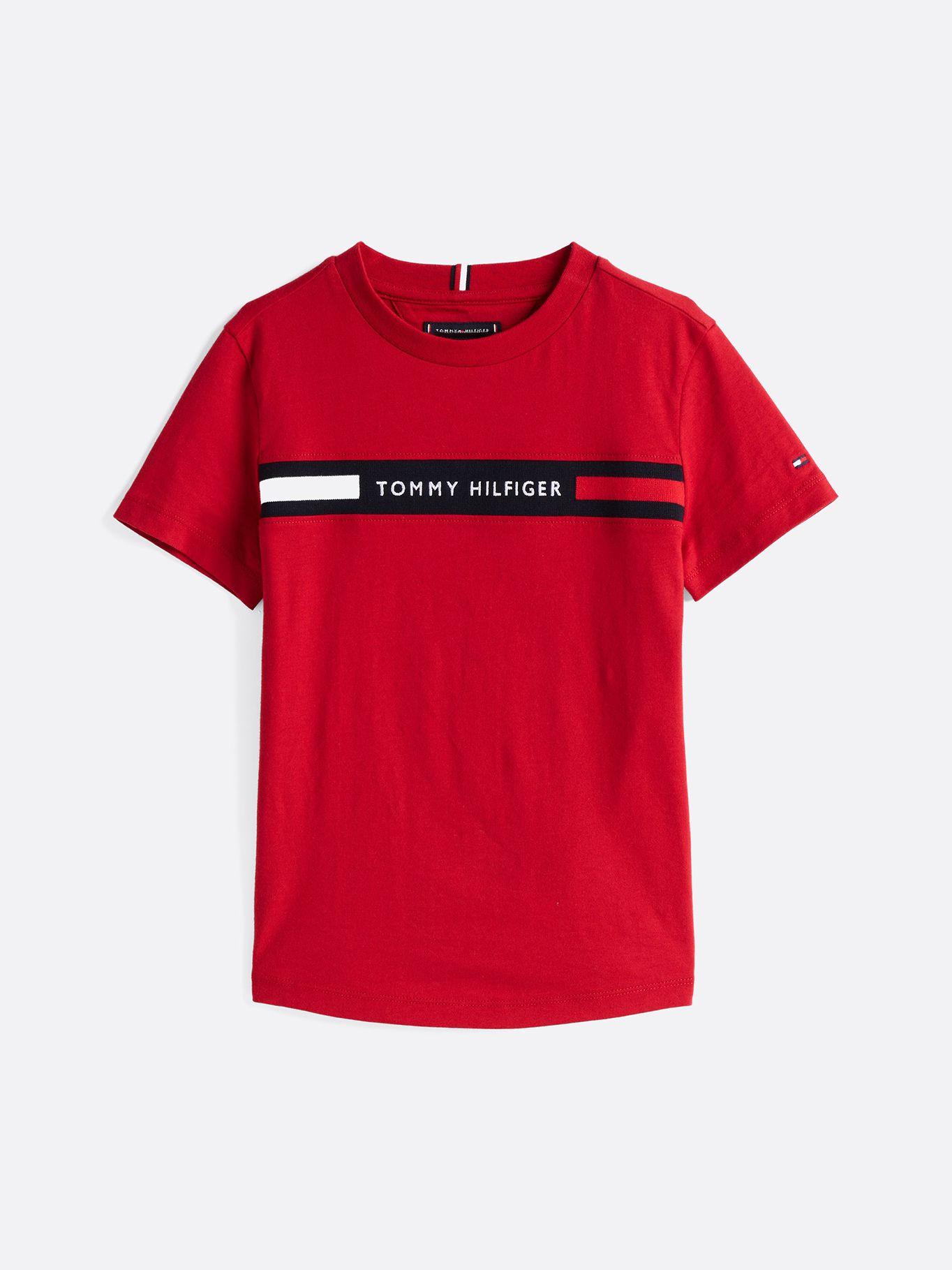 Polera Con Logo Rib Rojo Tommy Hilfiger-4
