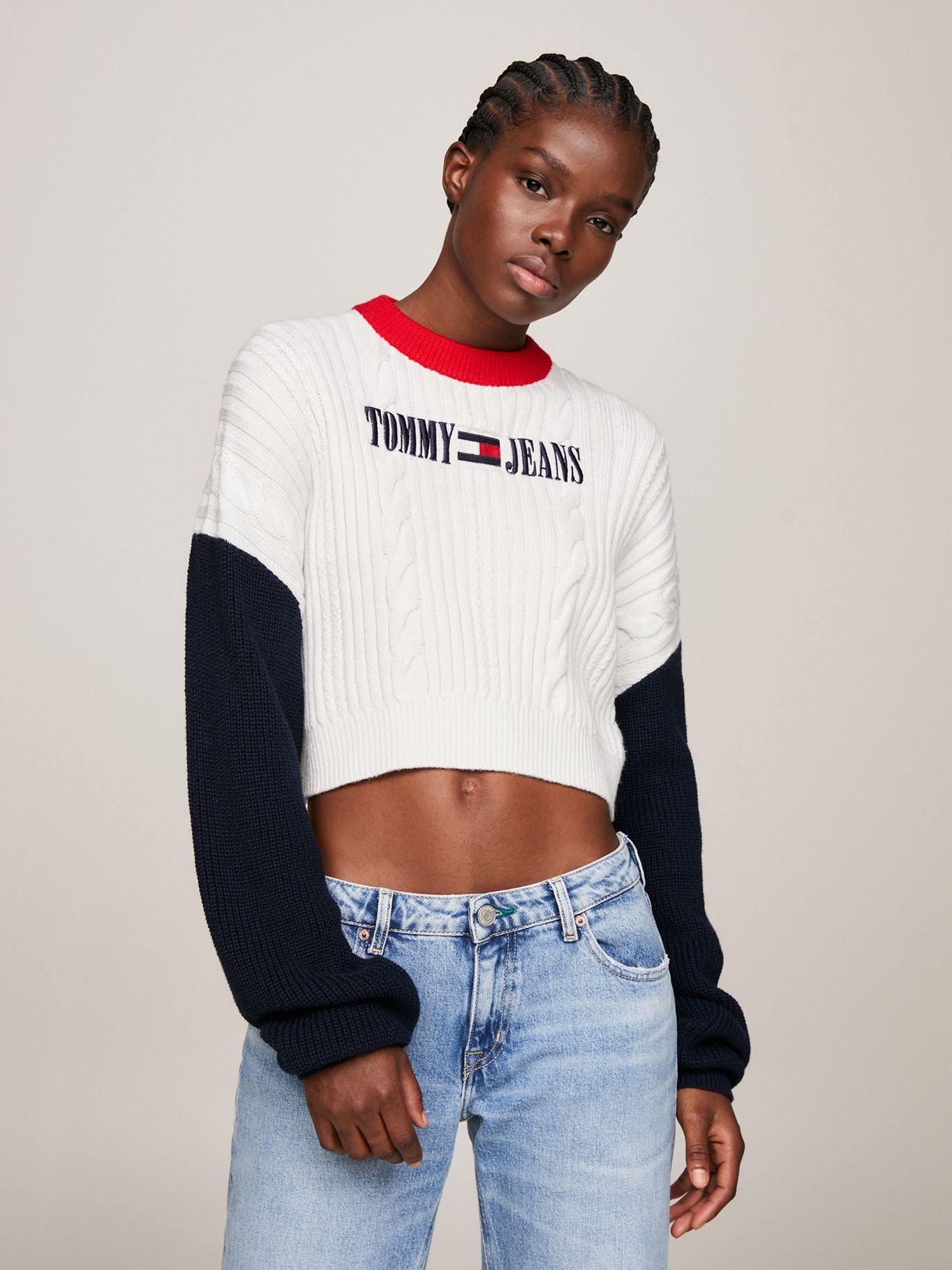 SWEATER TRENZADO COLOR BLOCK MULTICOLOR TOMMY JEANS-0