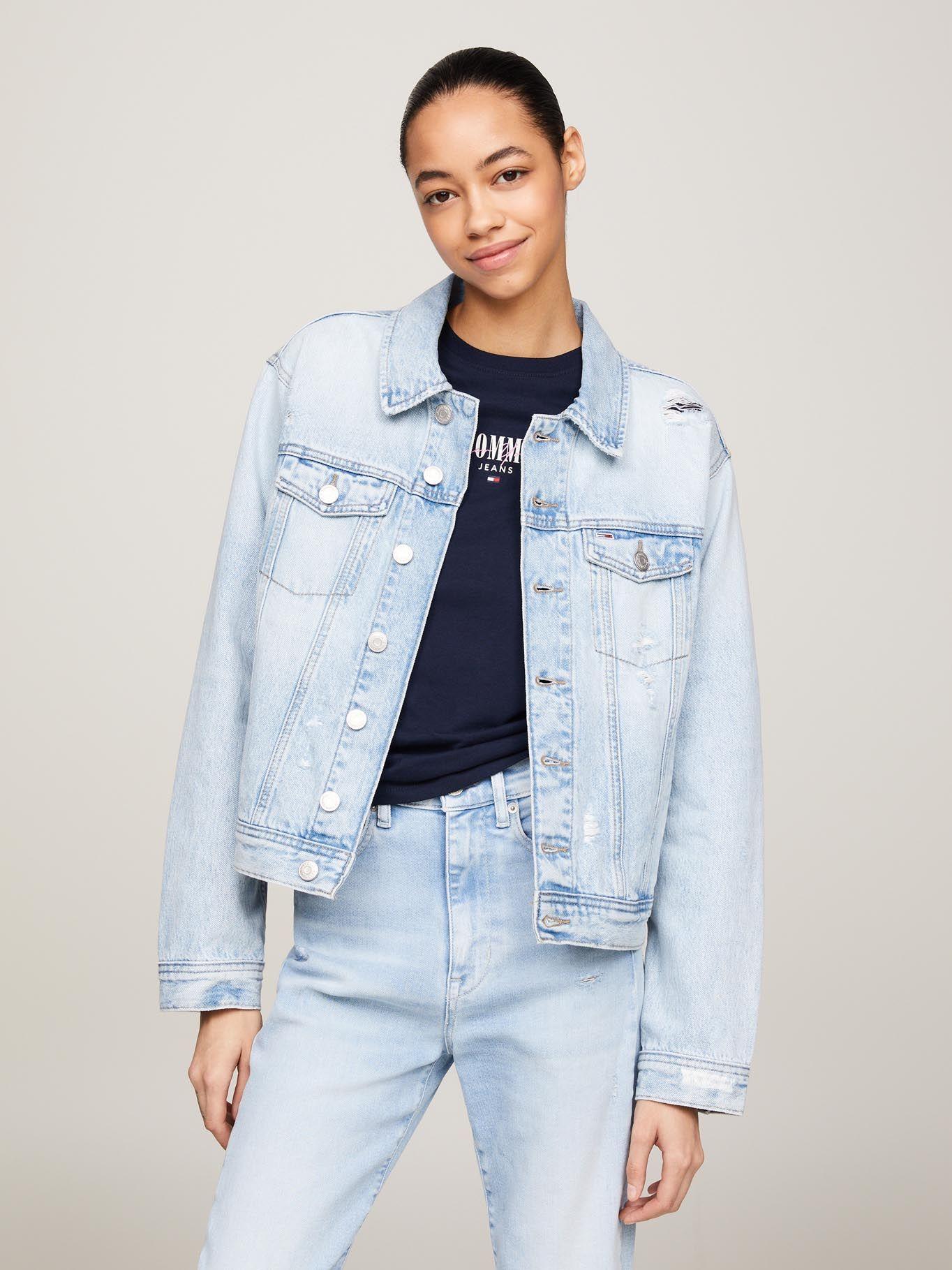 Chaqueta Trucker Denim De Corte Mom Azul Tommy Jeans-0