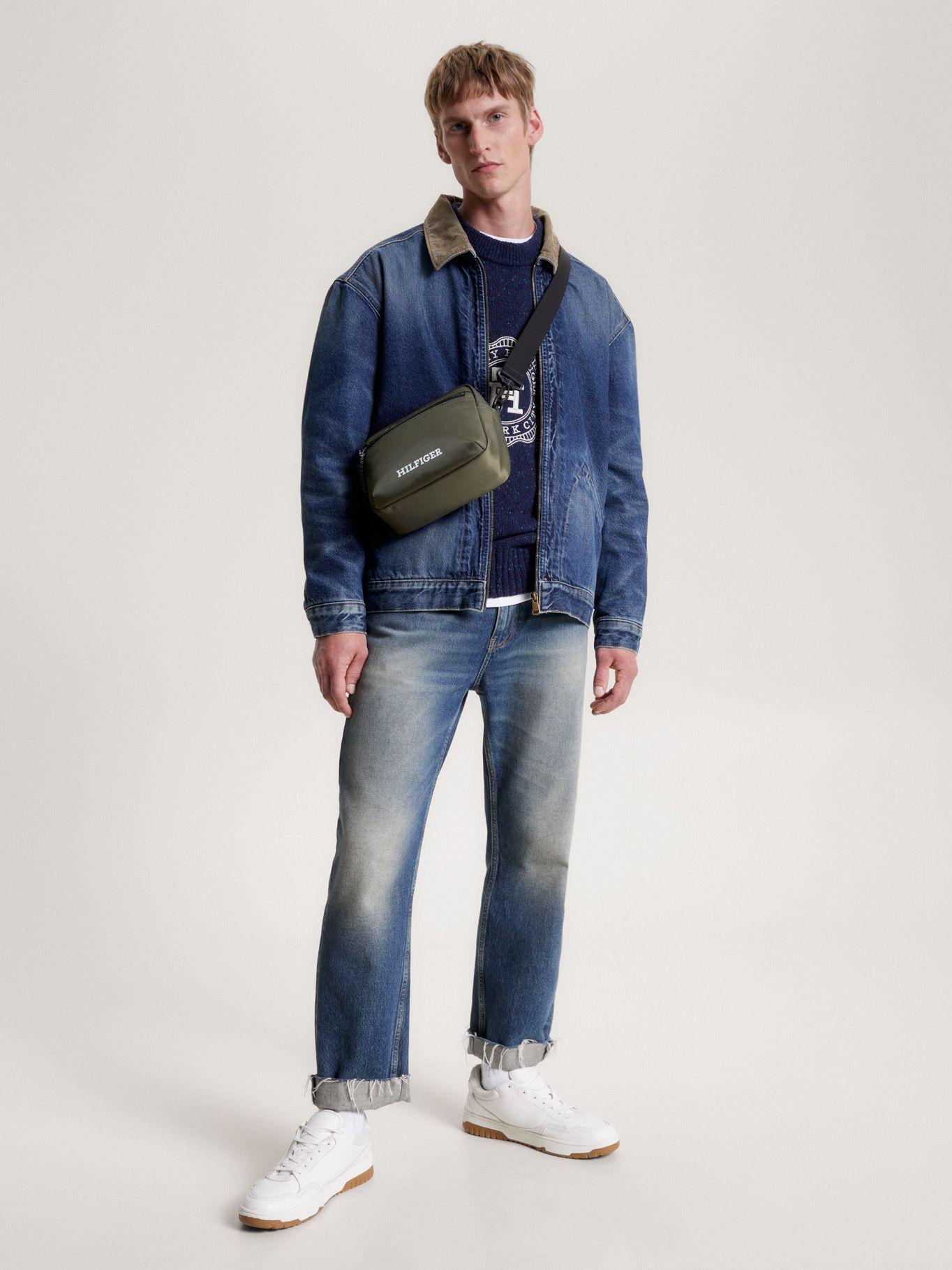 Bolso Reporter Con Logo Monotipo Verde Tommy Hilfiger-1