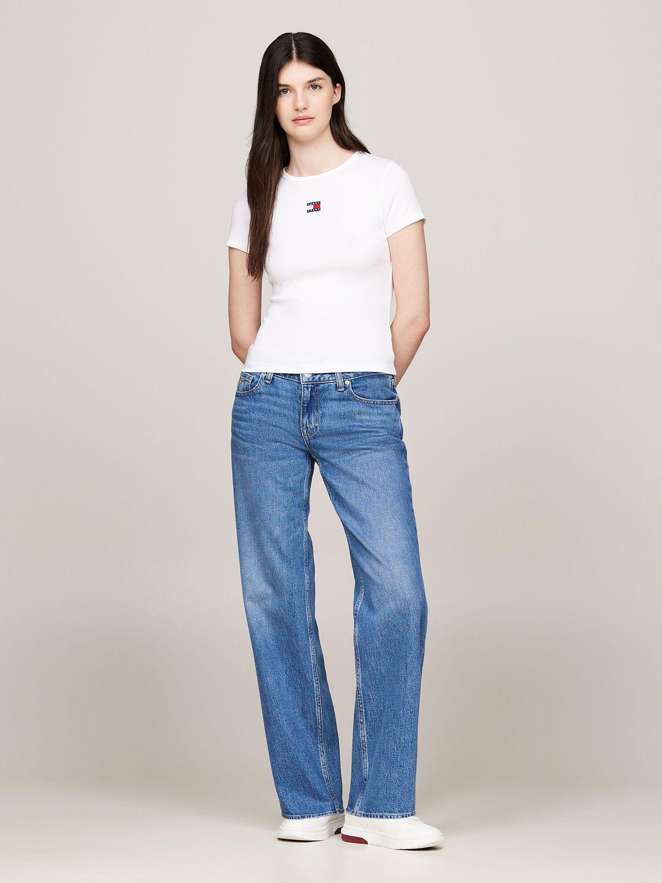 Polera Slim Fit Con Parche Blanco YBR Tommy Jeans-1