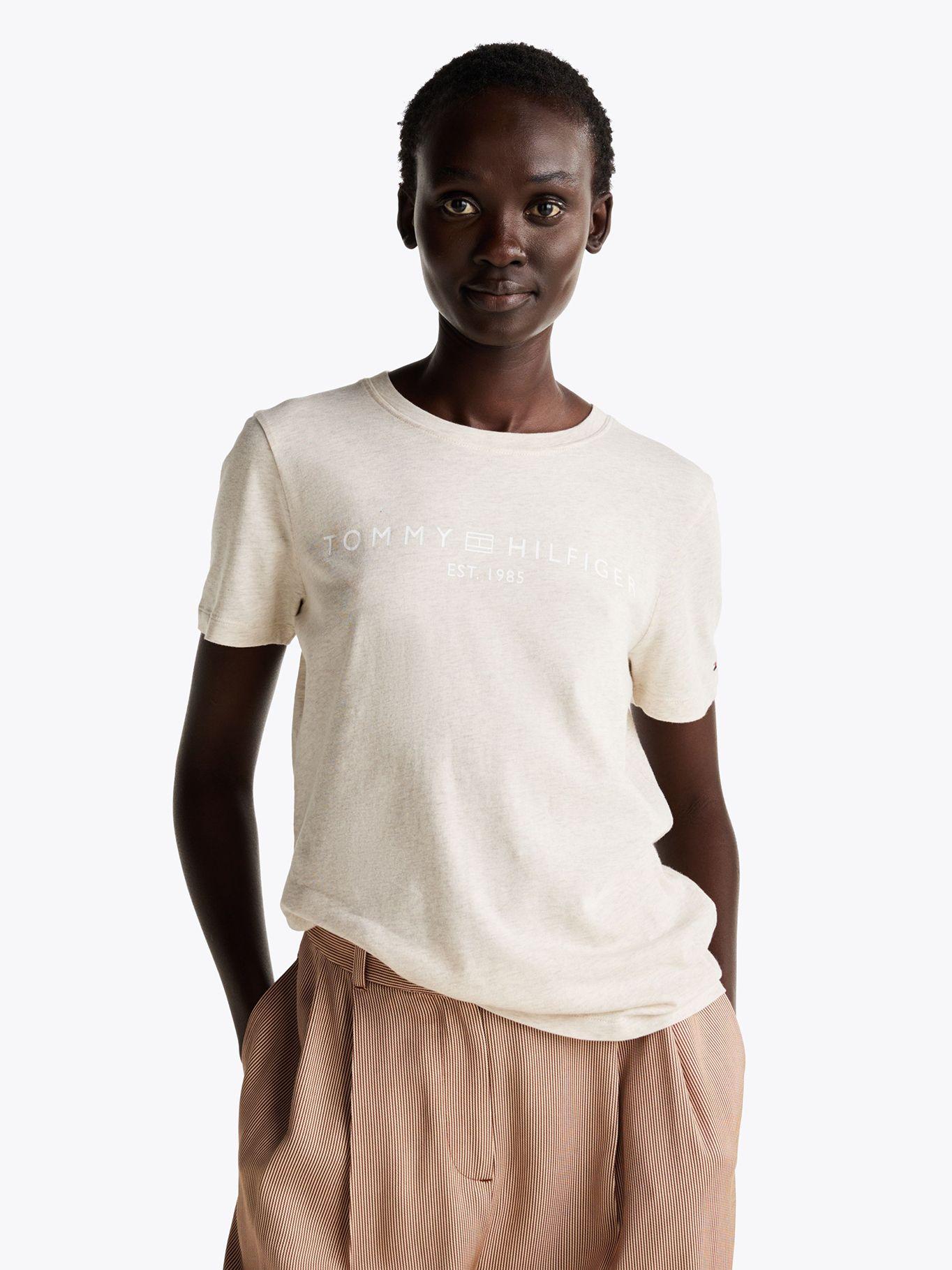 Polera Signature Con Logo Beige Tommy Hilfiger-0