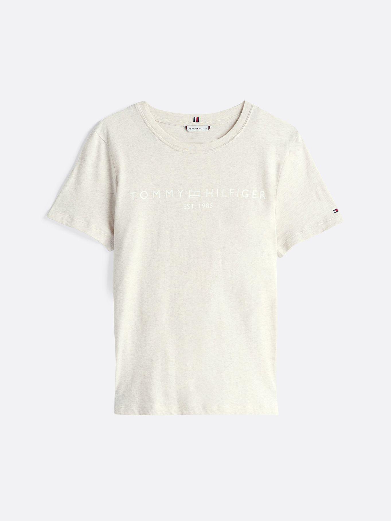 Polera Signature Con Logo Beige Tommy Hilfiger-4